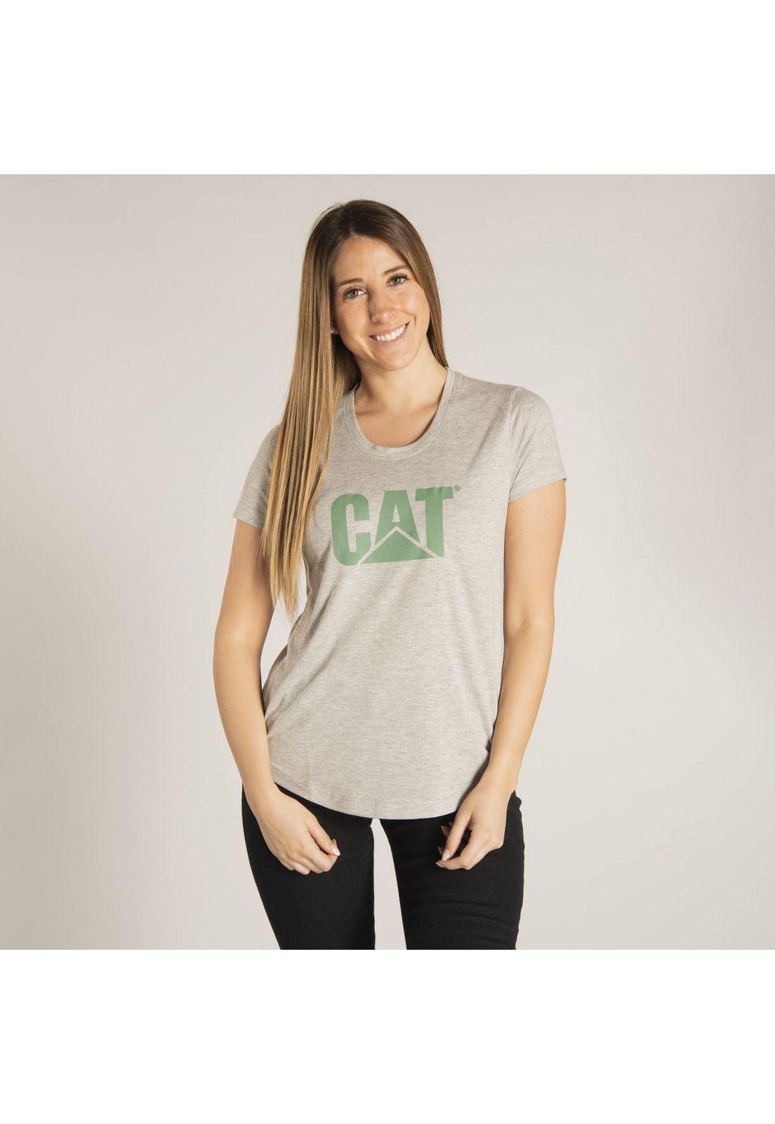 Polera M/C Mujer Logo Tm Graphic Tee Gris-0
