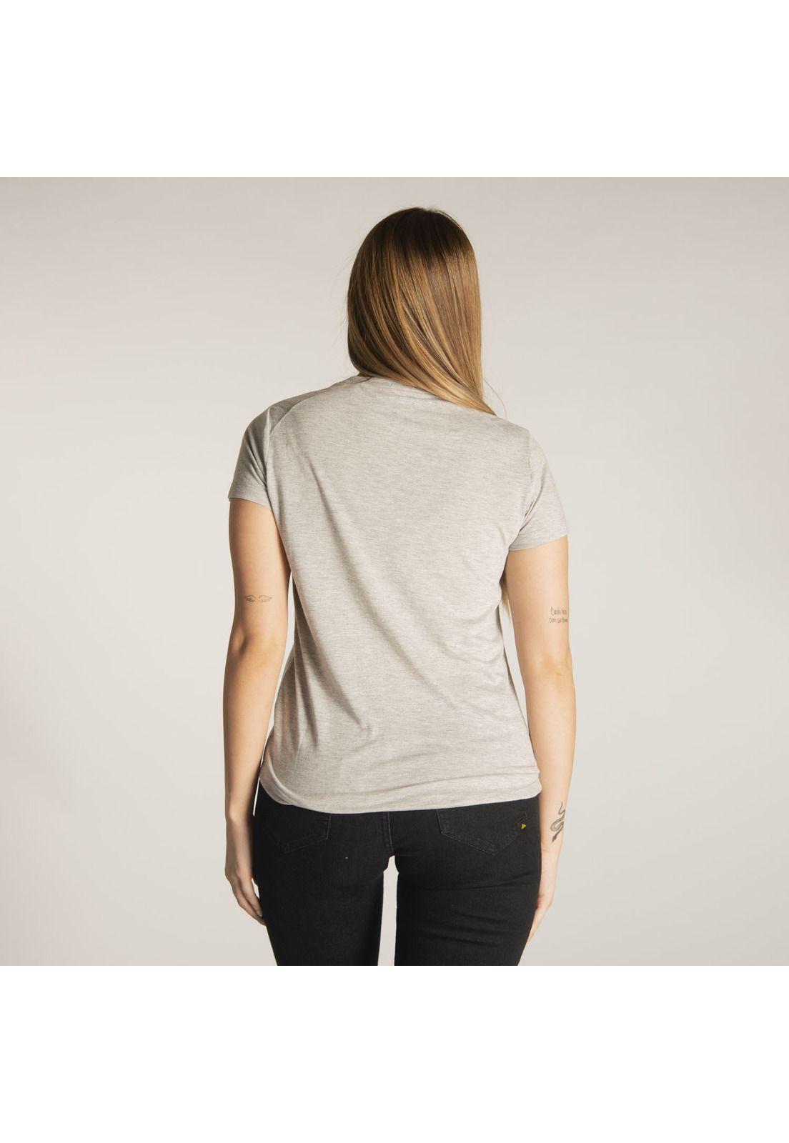 Polera M/C Mujer Logo Tm Graphic Tee Gris-2