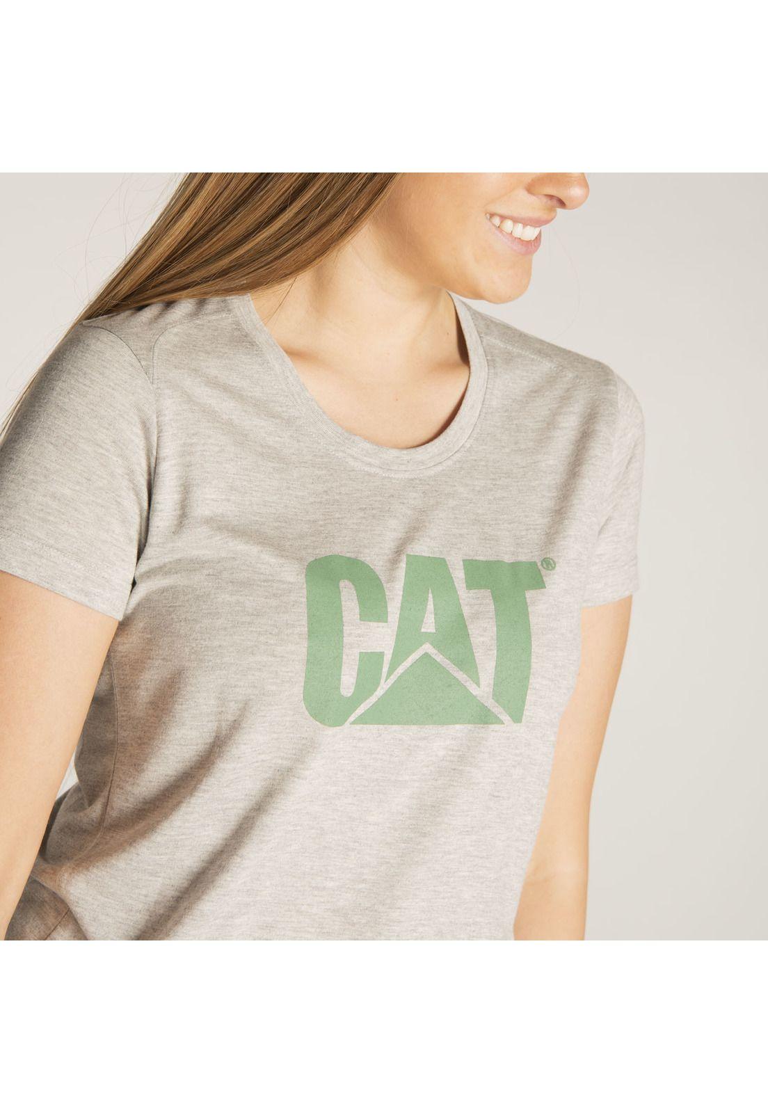 Polera M/C Mujer Logo Tm Graphic Tee Gris-4
