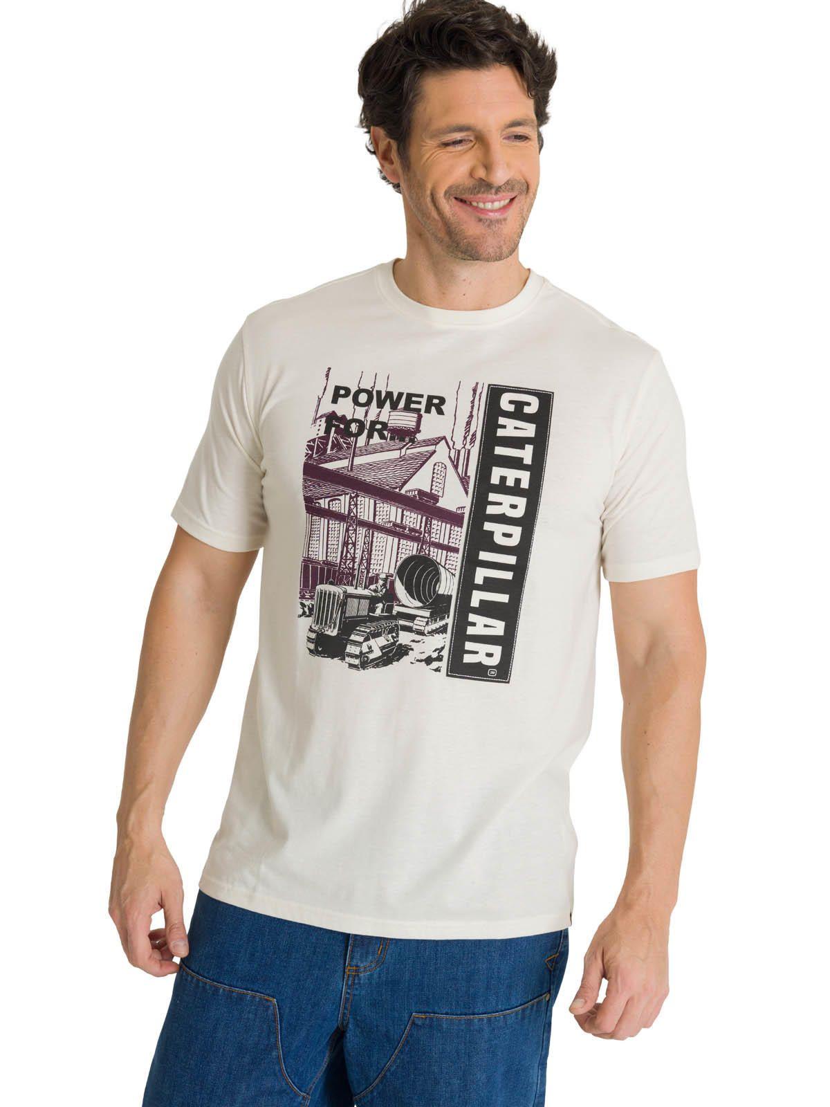 Polera Manga Corta Hombre Heritage Power For Crema-0