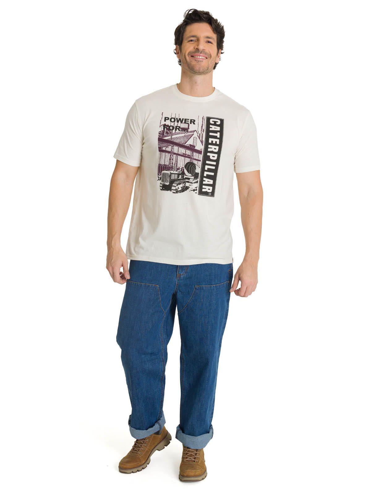 Polera Manga Corta Hombre Heritage Power For Crema-5