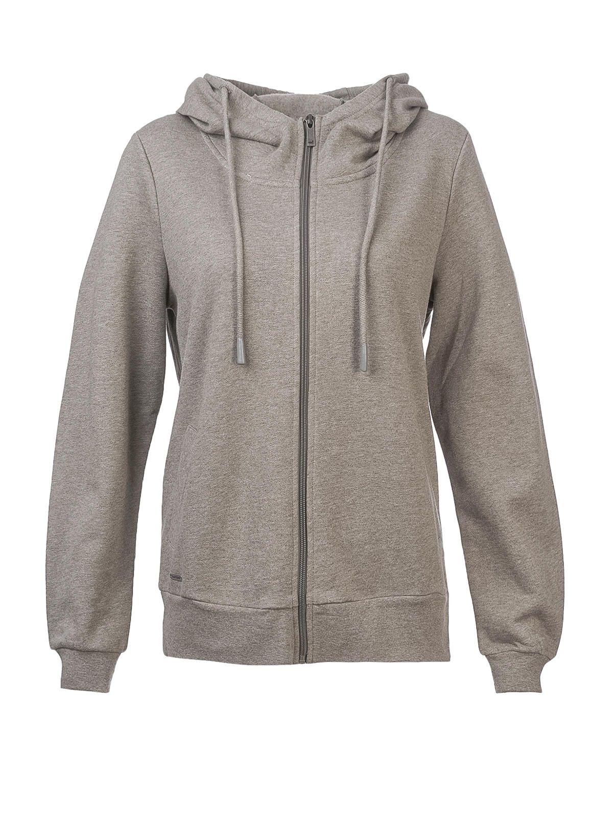 Polerón Fibras Naturales Goose Gris Mujer-0