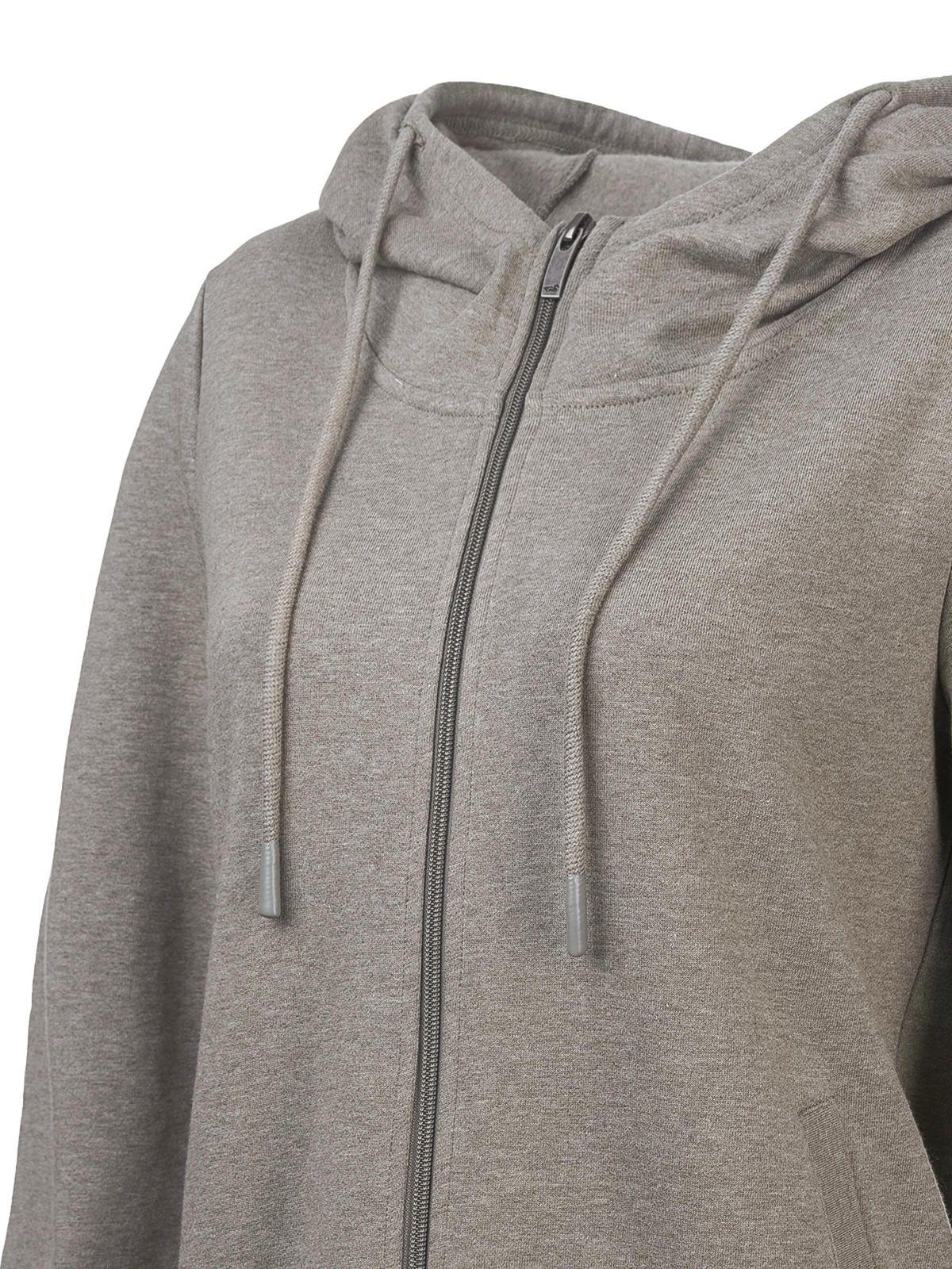 Polerón Fibras Naturales Goose Gris Mujer-3