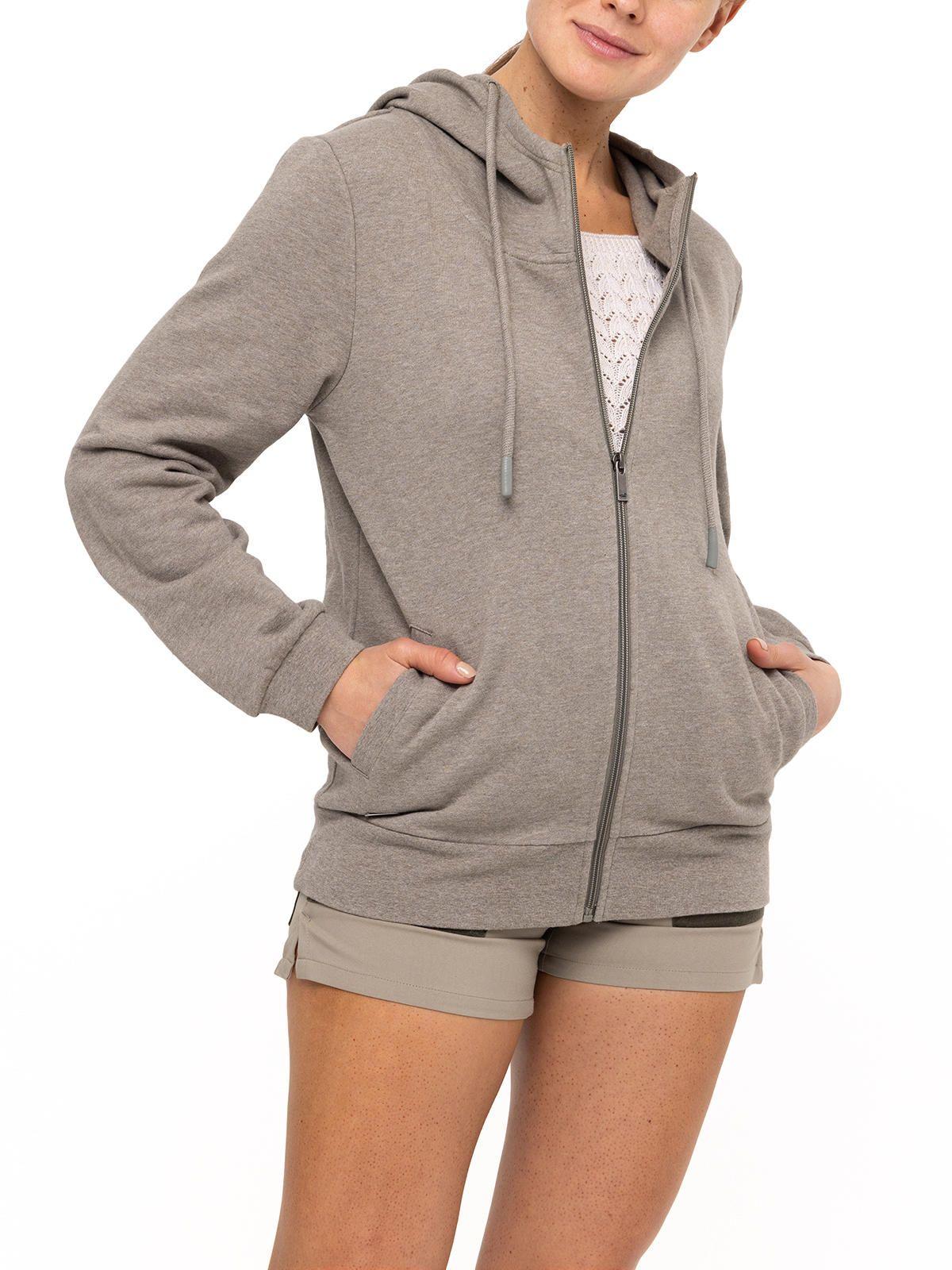 Polerón Fibras Naturales Goose Gris Mujer-4