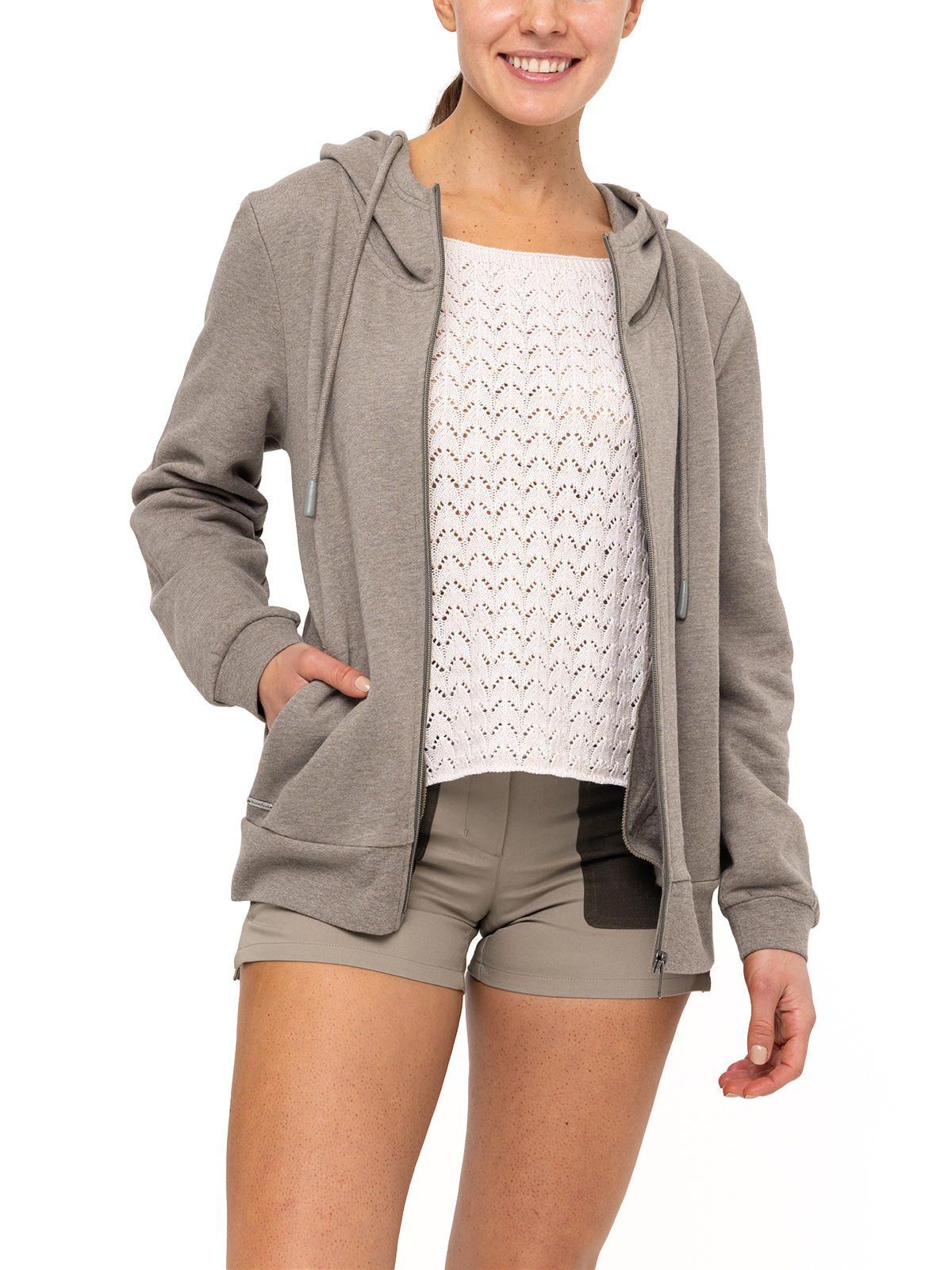 Polerón Fibras Naturales Goose Gris Mujer-5