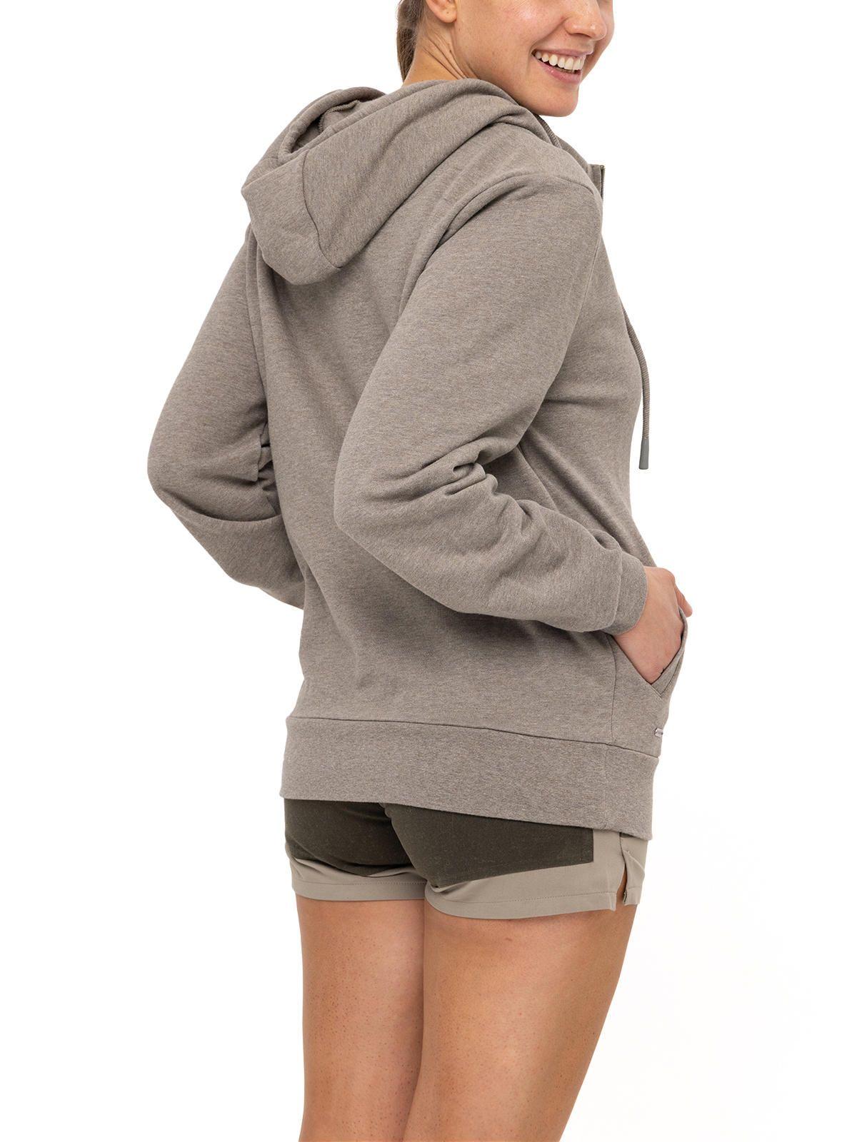 Polerón Fibras Naturales Goose Gris Mujer-6