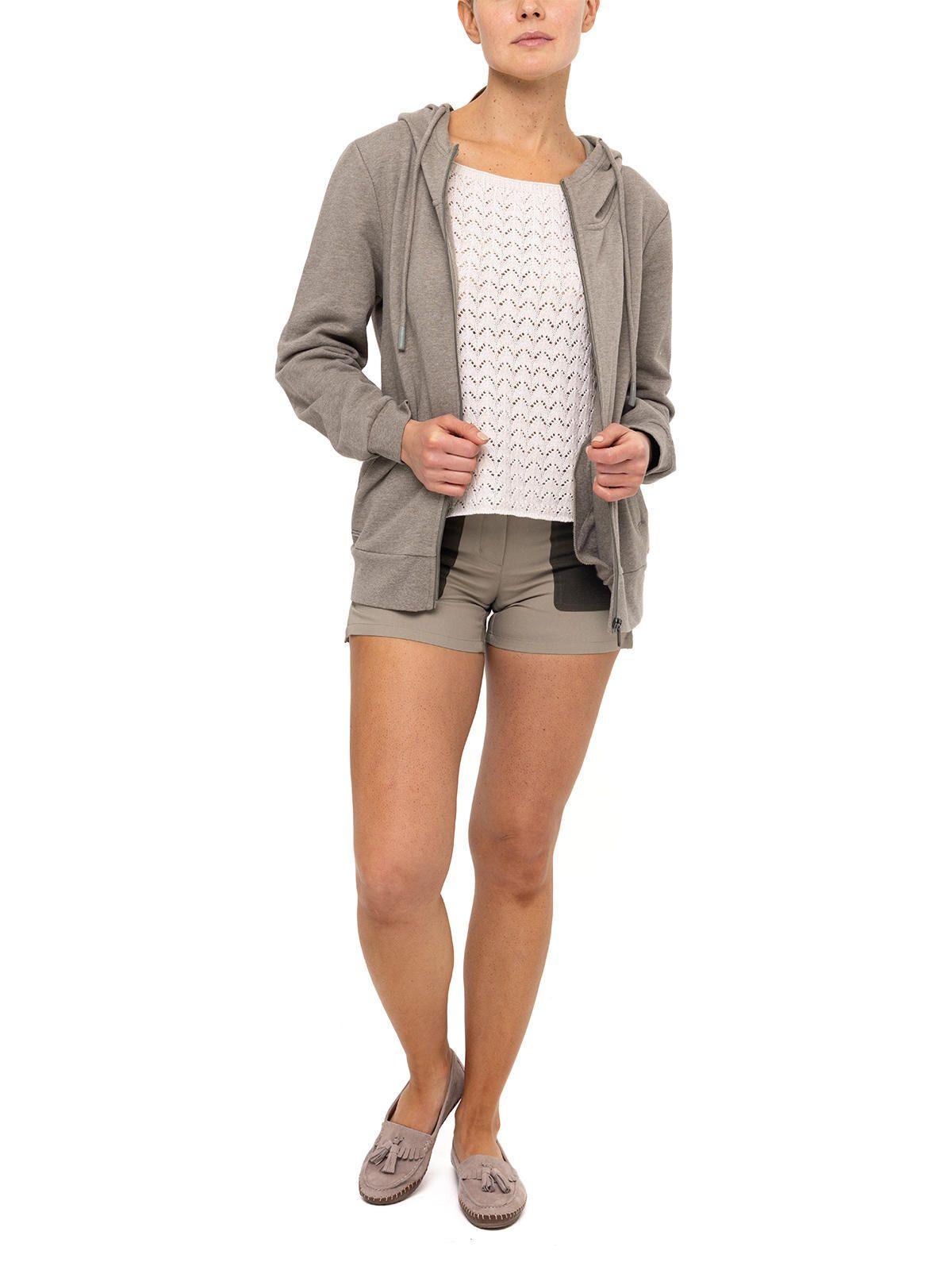 Polerón Fibras Naturales Goose Gris Mujer-8