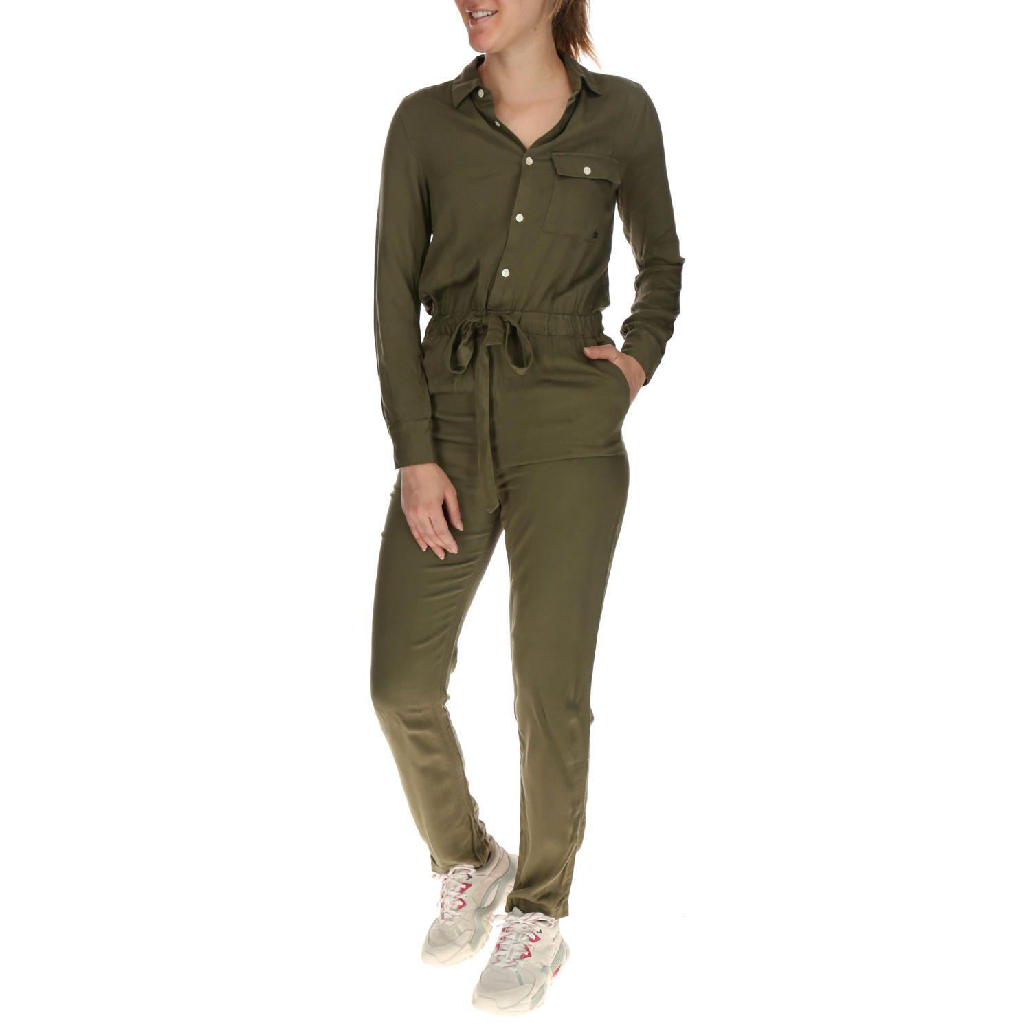 Jardinera Belted Jumpsuit Verde-1