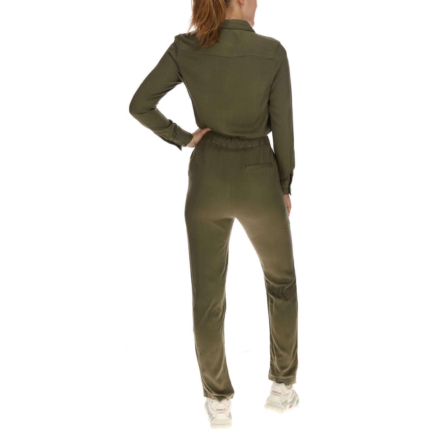 Jardinera Belted Jumpsuit Verde-2