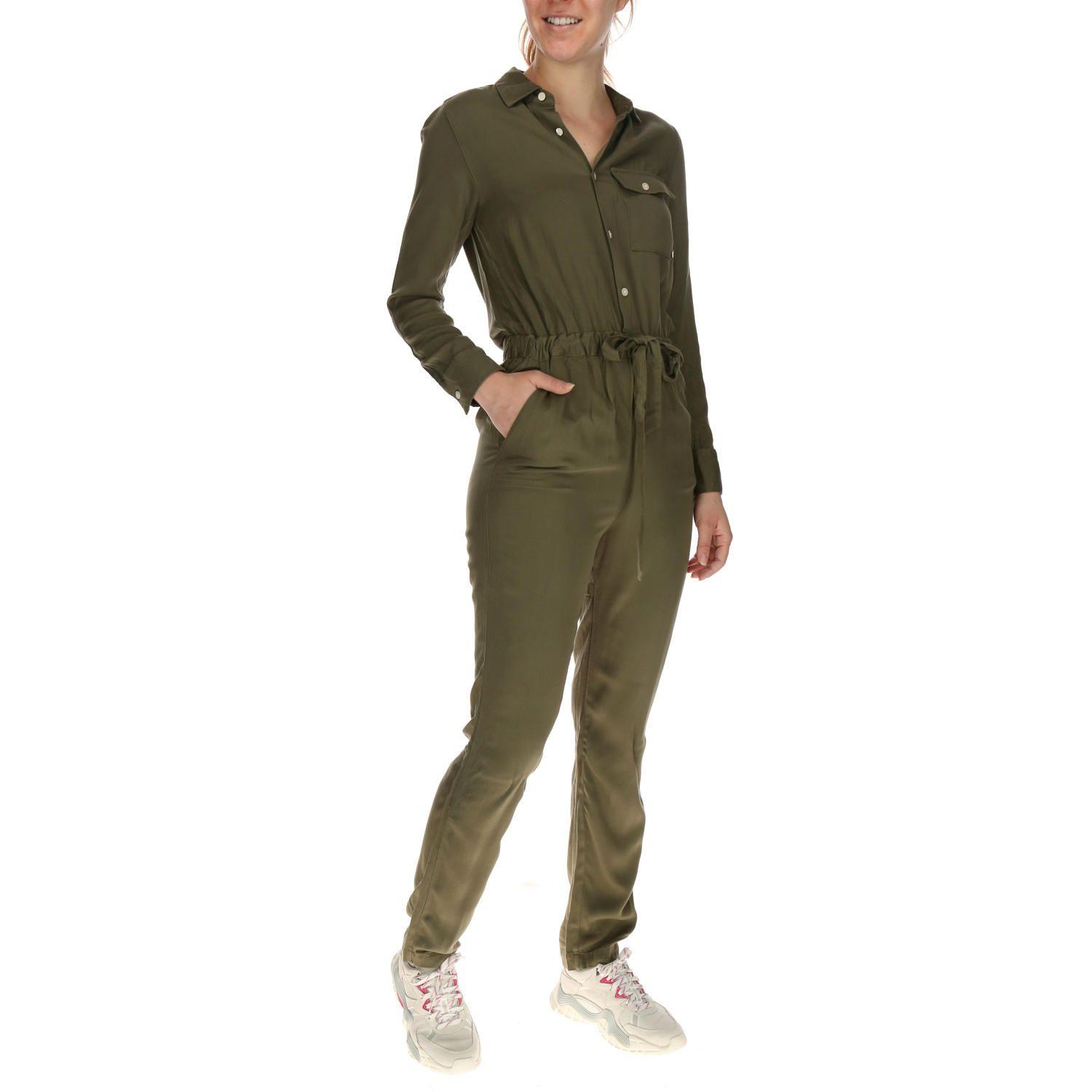 Jardinera Belted Jumpsuit Verde-3