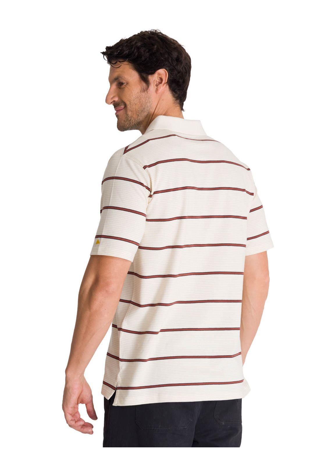 Polera Polo Manga Corta Hombre Logo Beige -3