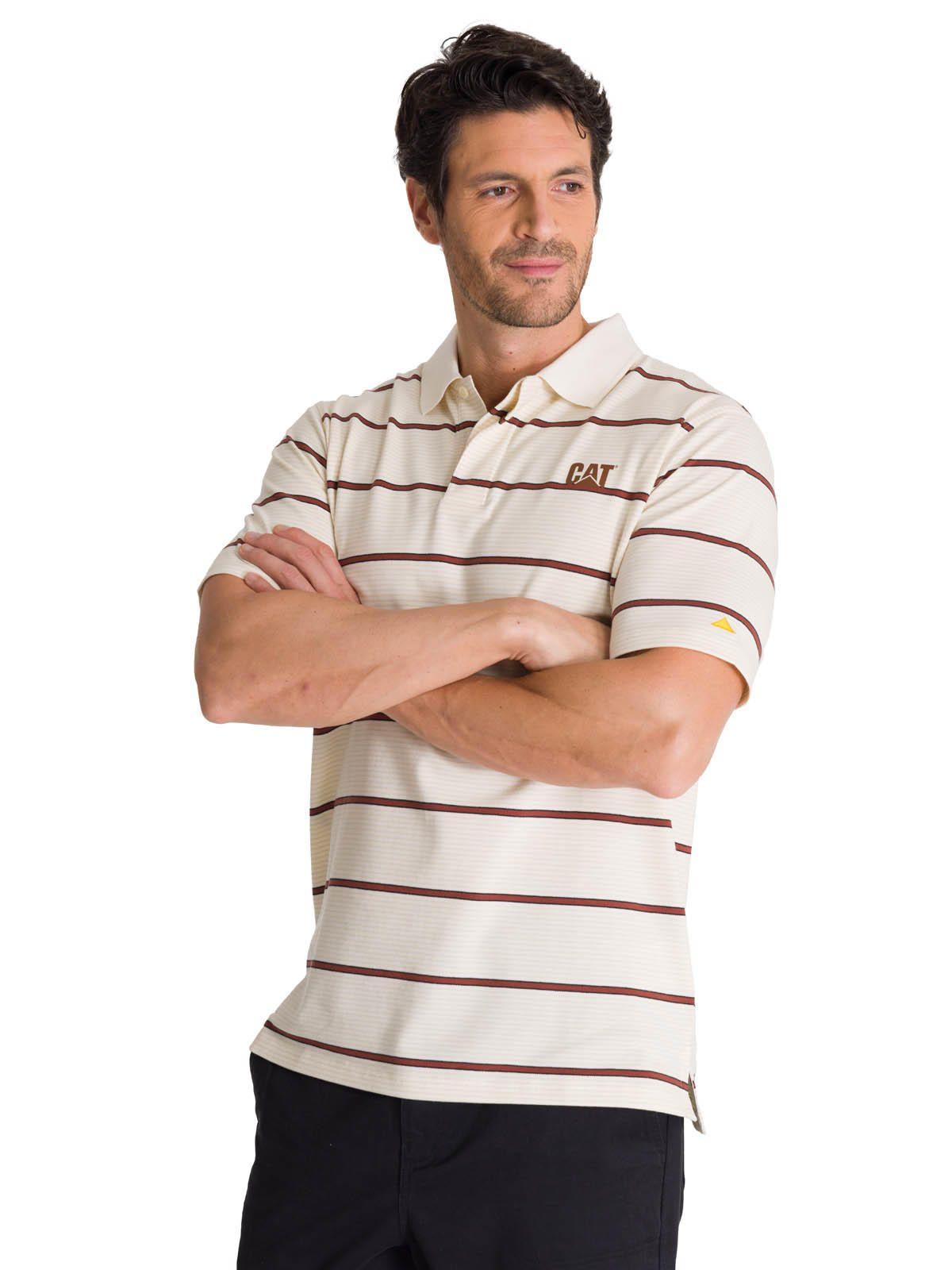 Polera Polo Manga Corta Hombre Logo Beige -0