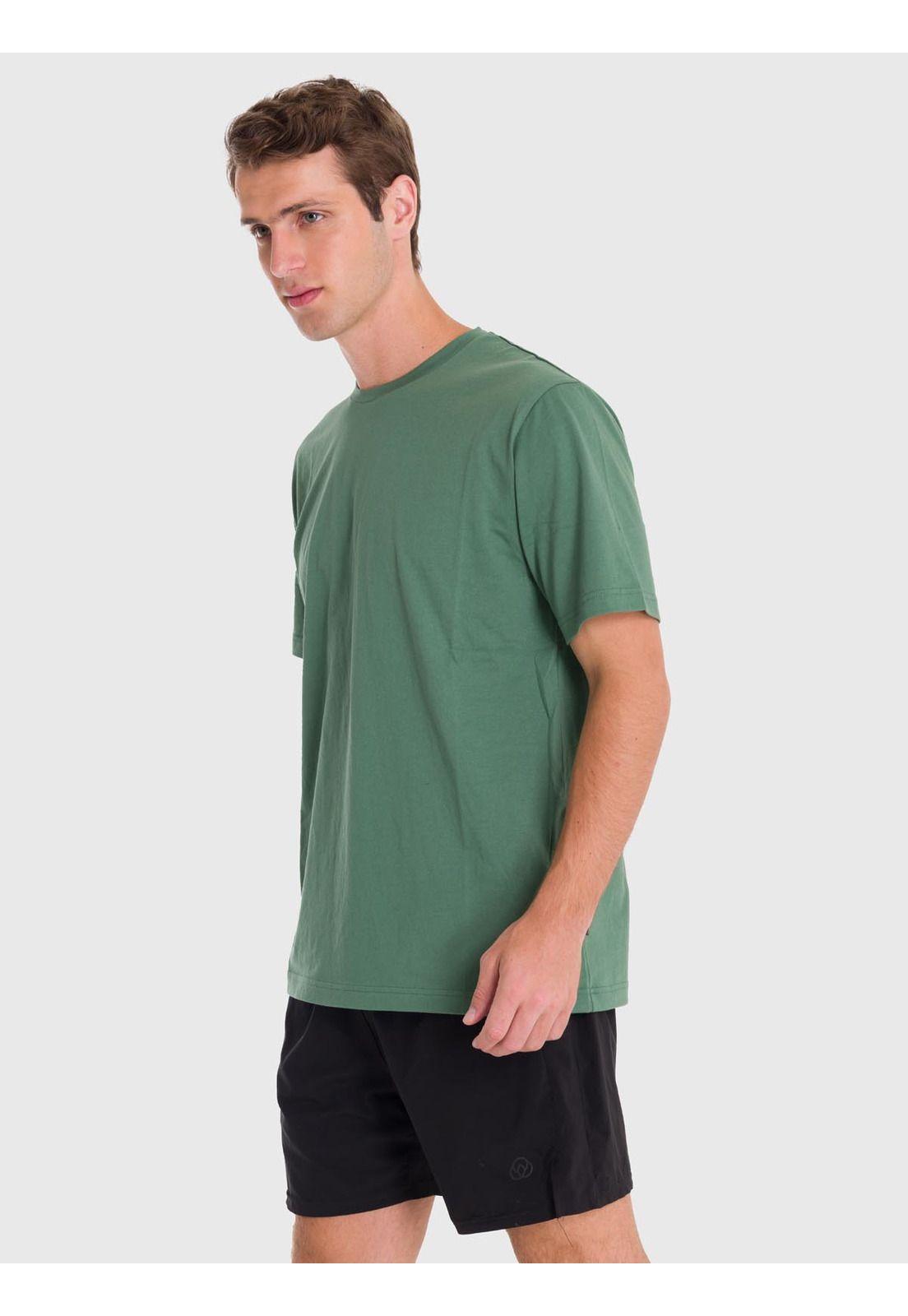 Polera Hombre Printed T-Shirt Verde-4