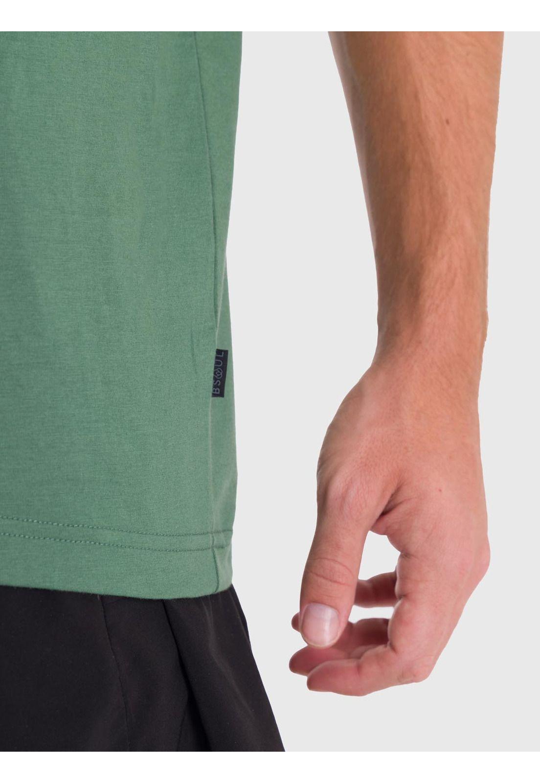 Polera Hombre Printed T-Shirt Verde-5