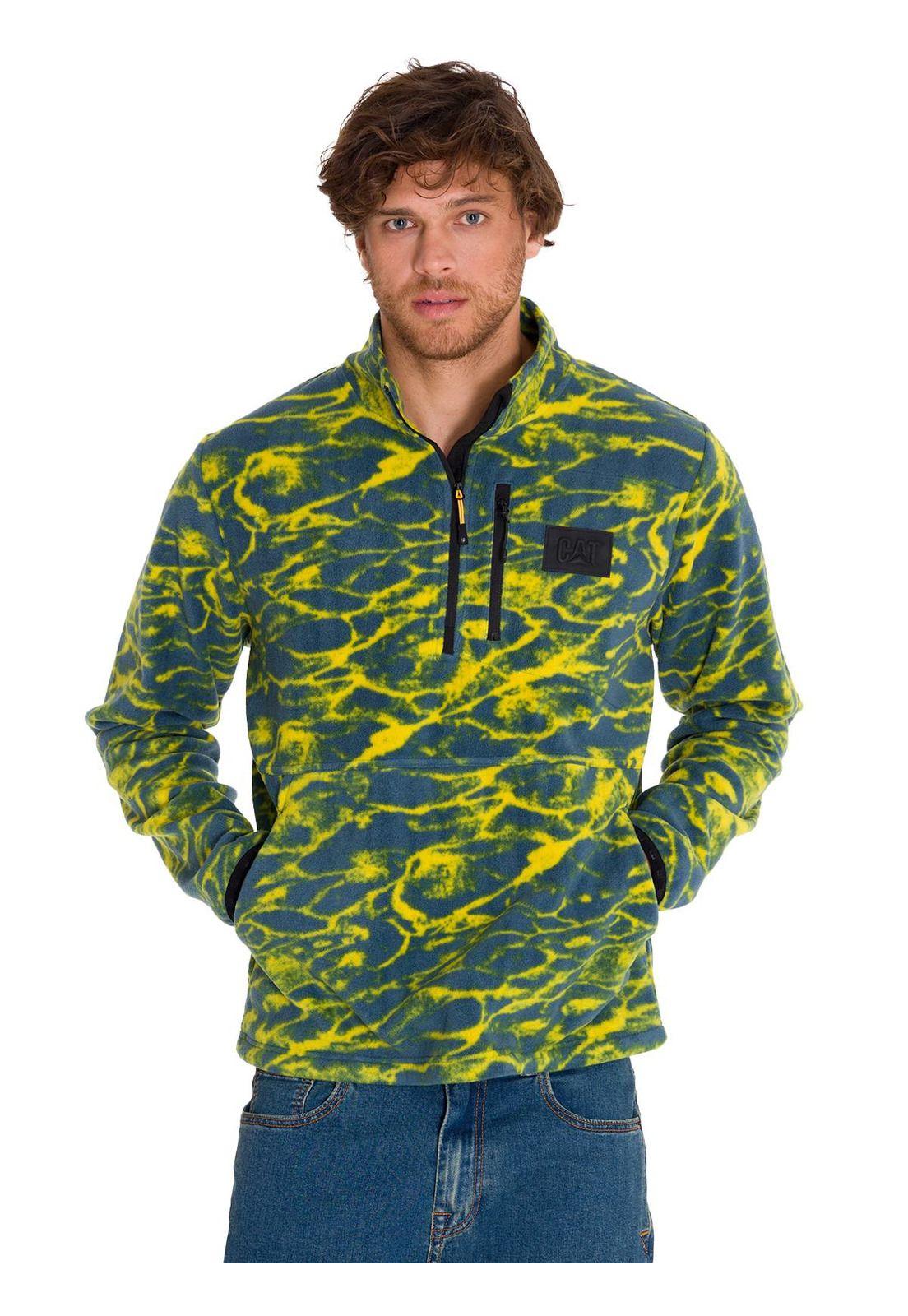 Polar Microfleece Quarter Zip Hombre Azul-0