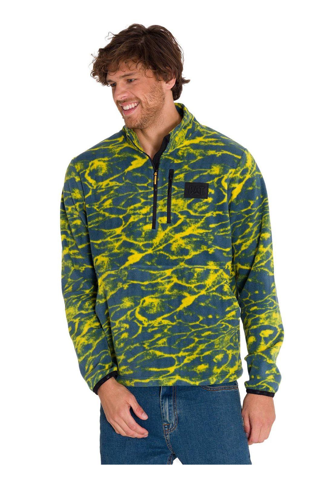 Polar Microfleece Quarter Zip Hombre Azul-1