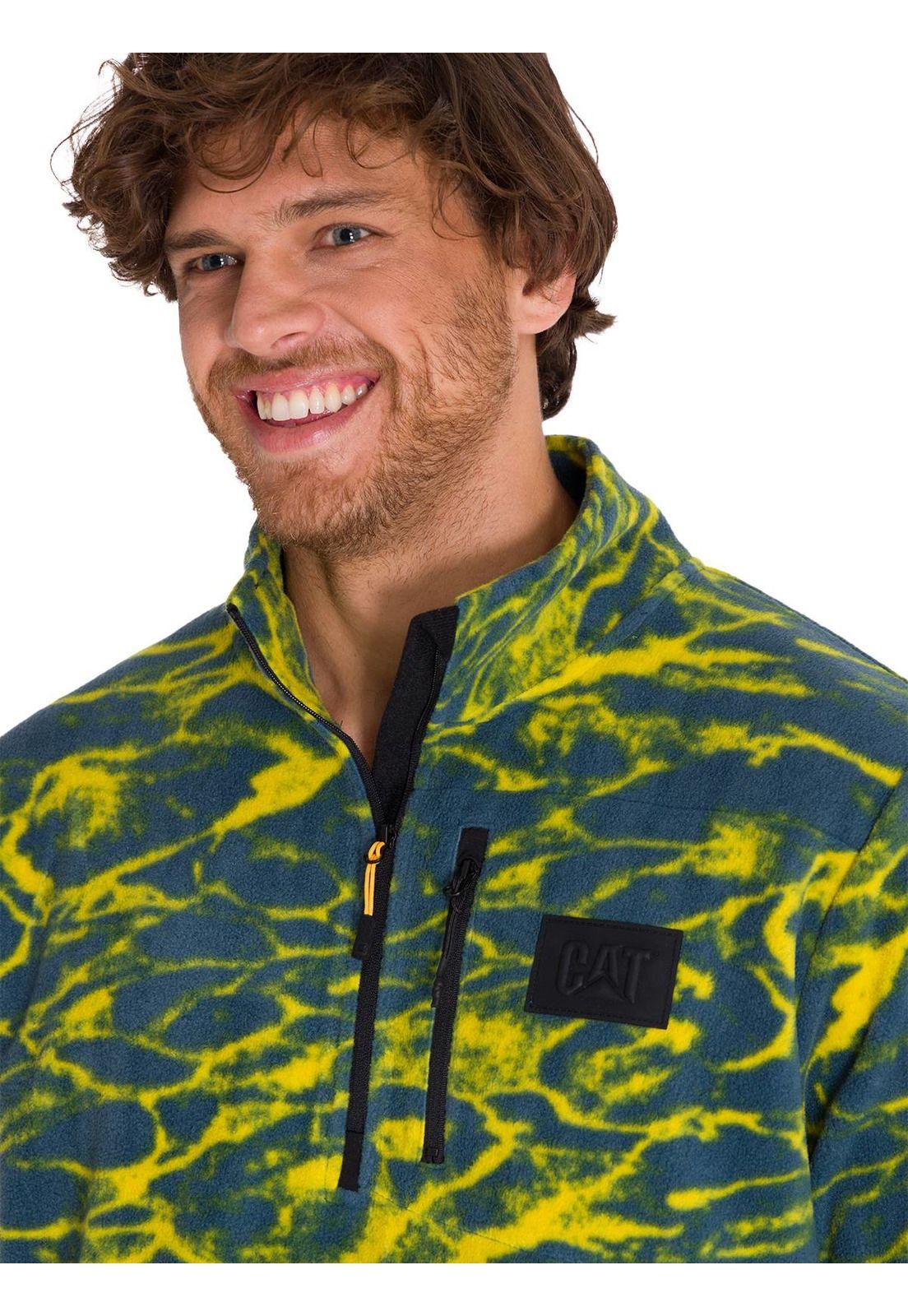 Polar Microfleece Quarter Zip Hombre Azul-4