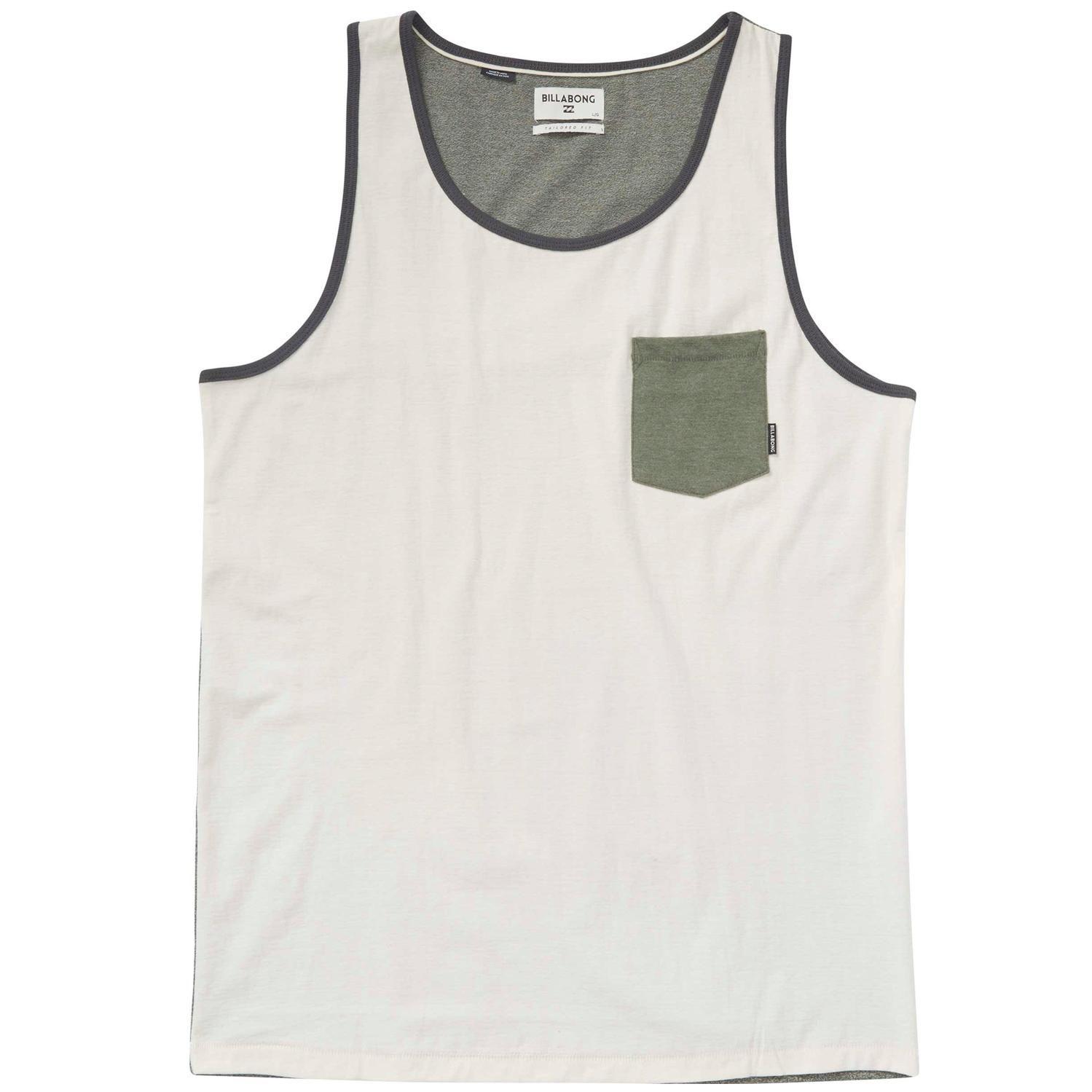 Polera S/M Algodon/Poliester Hombre Zenith Tank Blanco Billabong-0