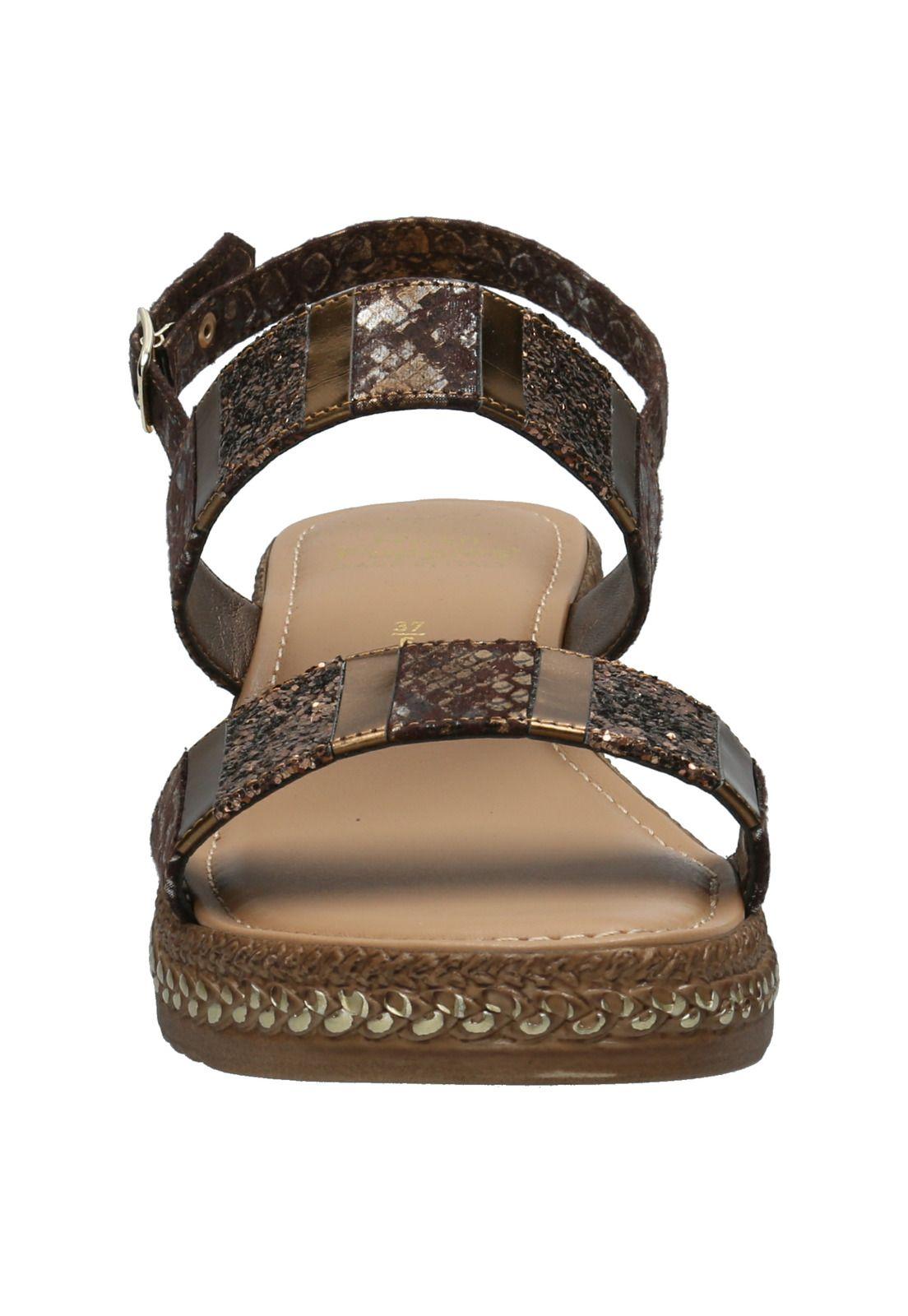 Sandalia Mujer Geo Café-2