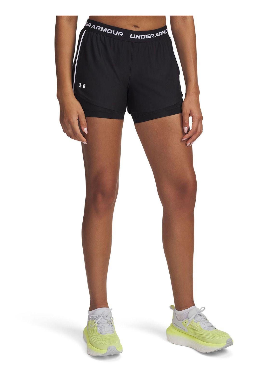 Short Ua Tech Play Up 2-In-1 Negro Para Mujer-0