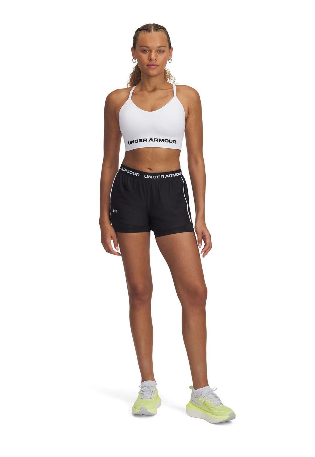 Short Ua Tech Play Up 2-In-1 Negro Para Mujer-3