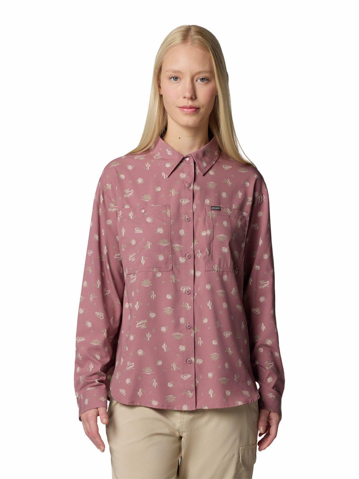 Camisa M/L Mujer Silver Ridge Pattern Morado-0