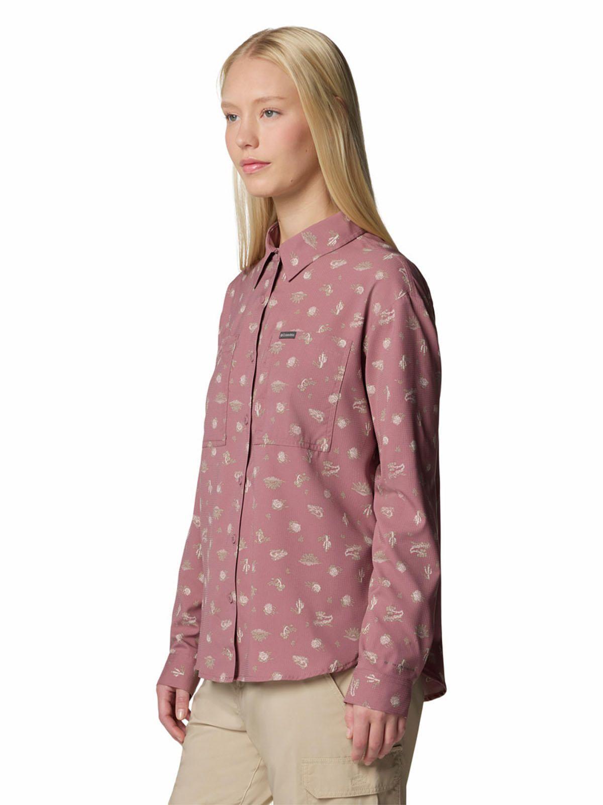 Camisa M/L Mujer Silver Ridge Pattern Morado-1
