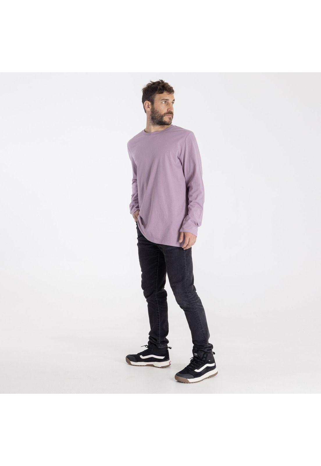 Polera Manga Larga Forager Ii Lila Hombre-4