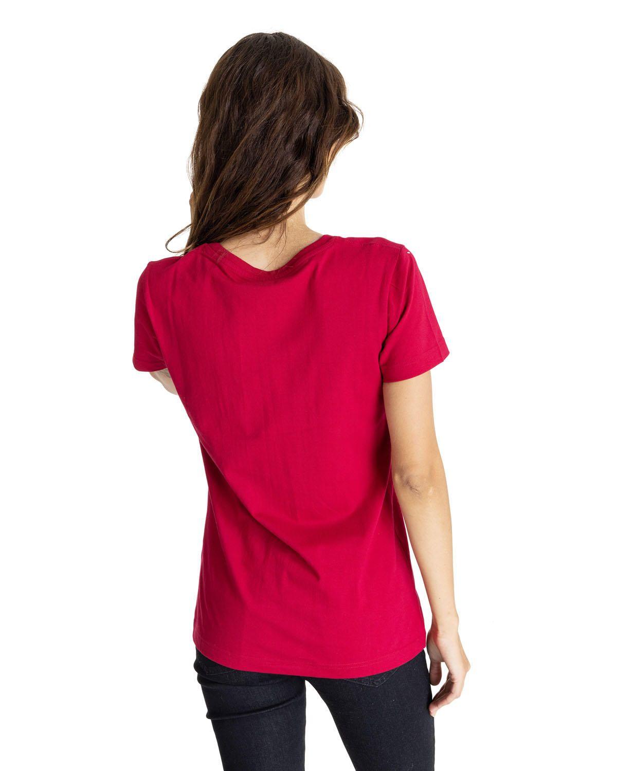 Polera Manga Corta Mujer Women S Caterpillar Rojo-3