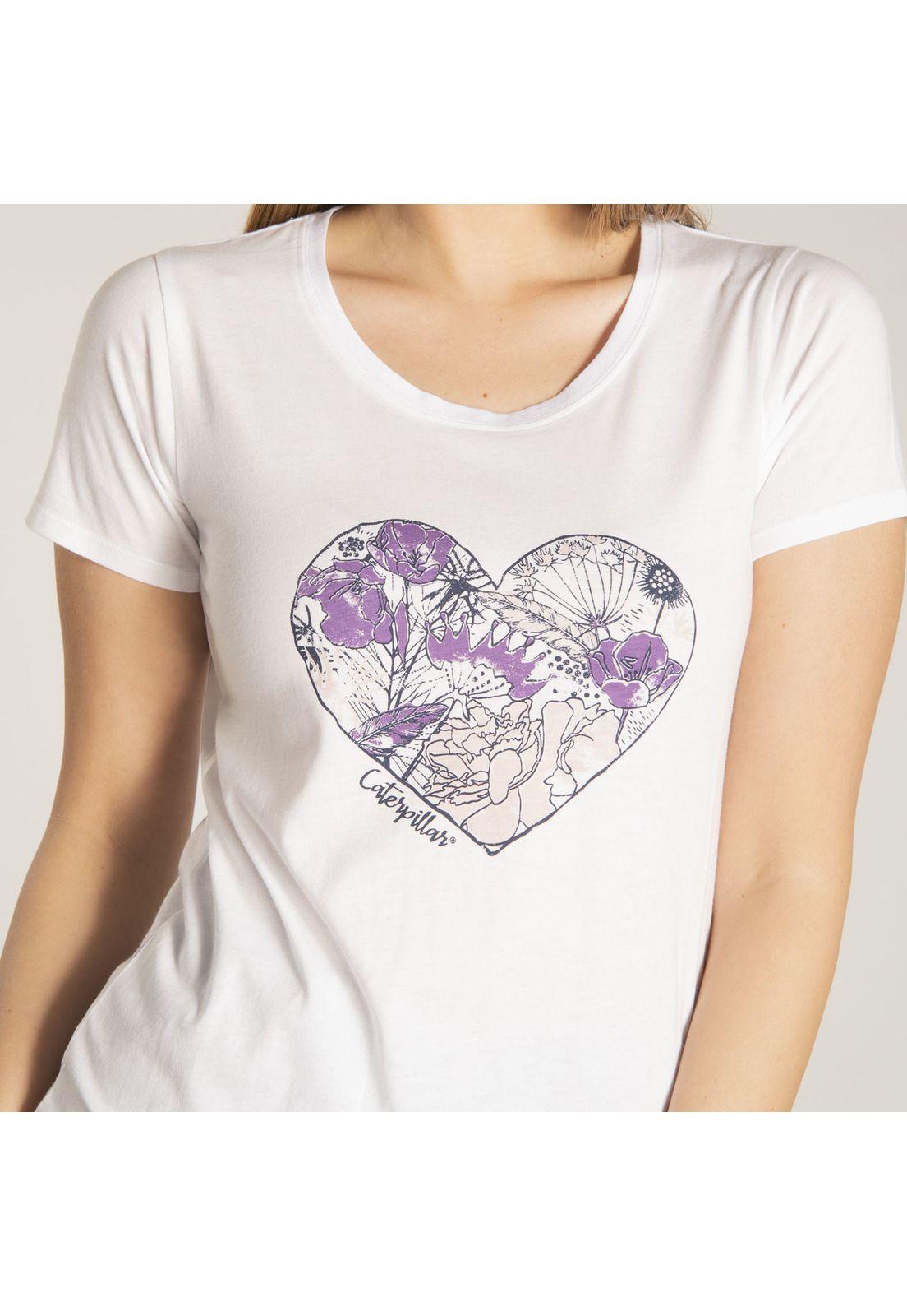 Polera M/C Mujer W Filled Hearts Tee Blanco-4