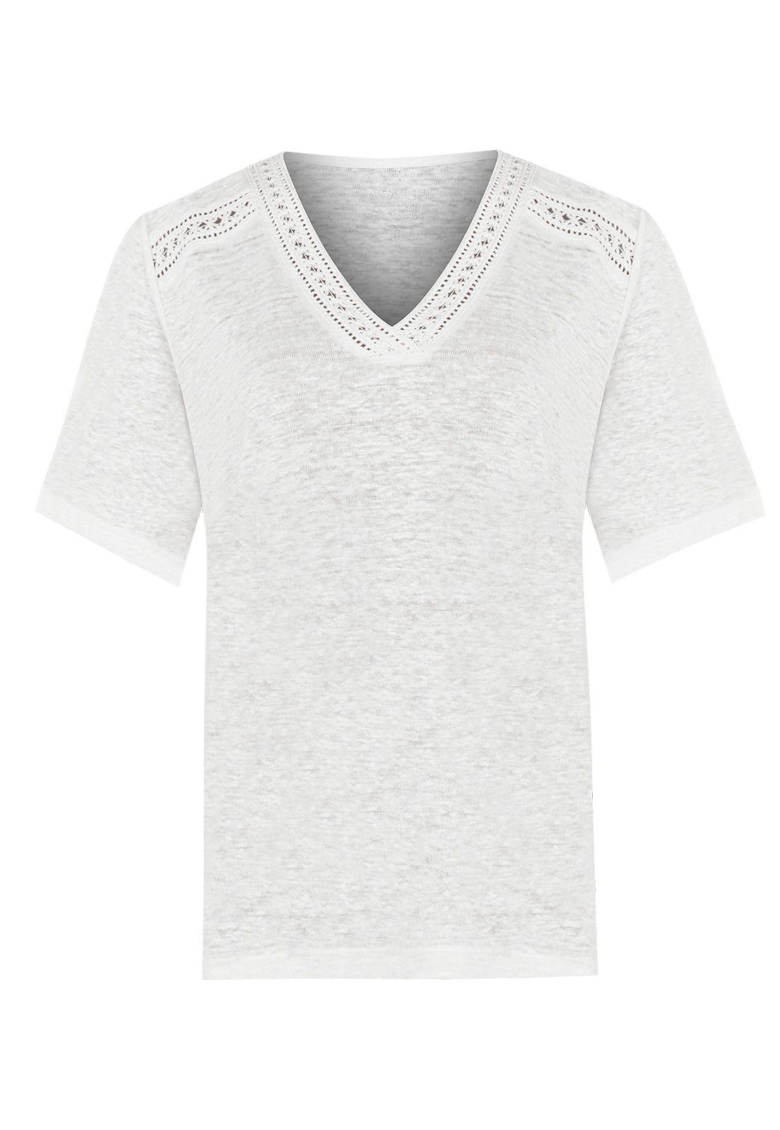 Polera Lino Orgánico Beige Remini Mujer -0