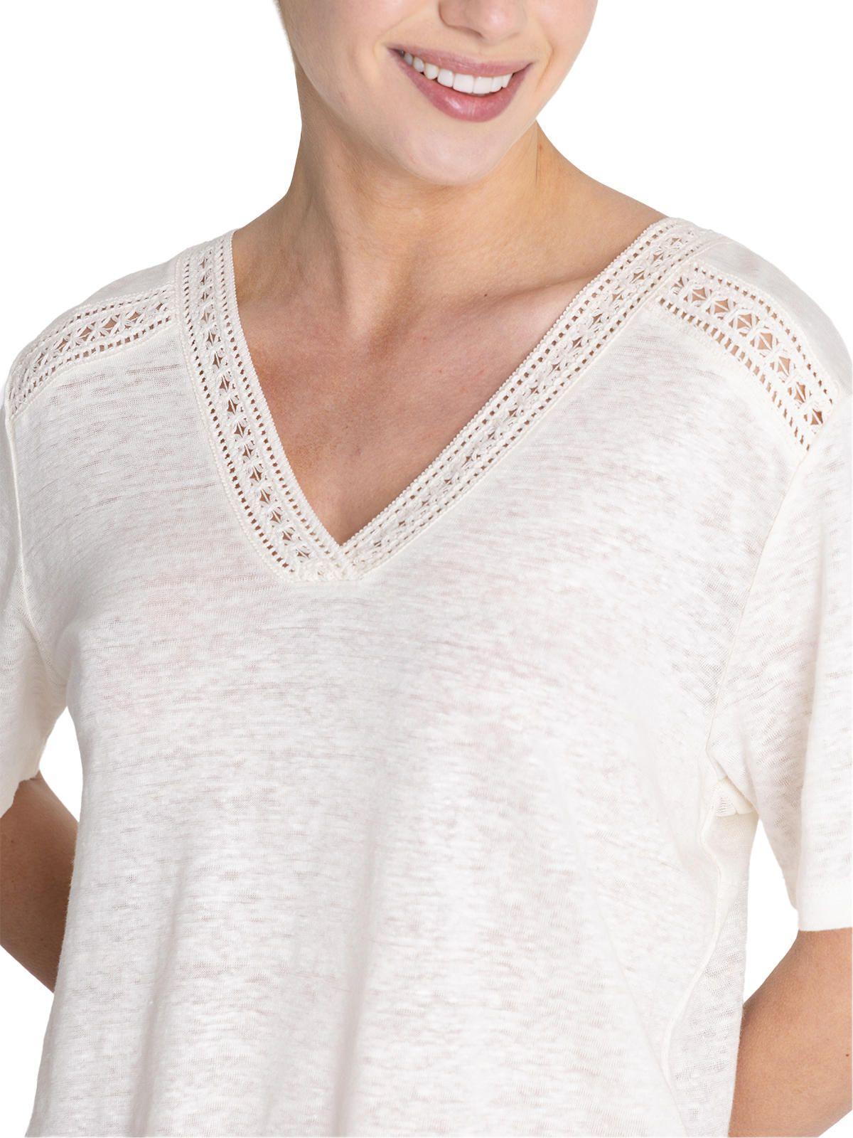Polera Lino Orgánico Beige Remini Mujer -7