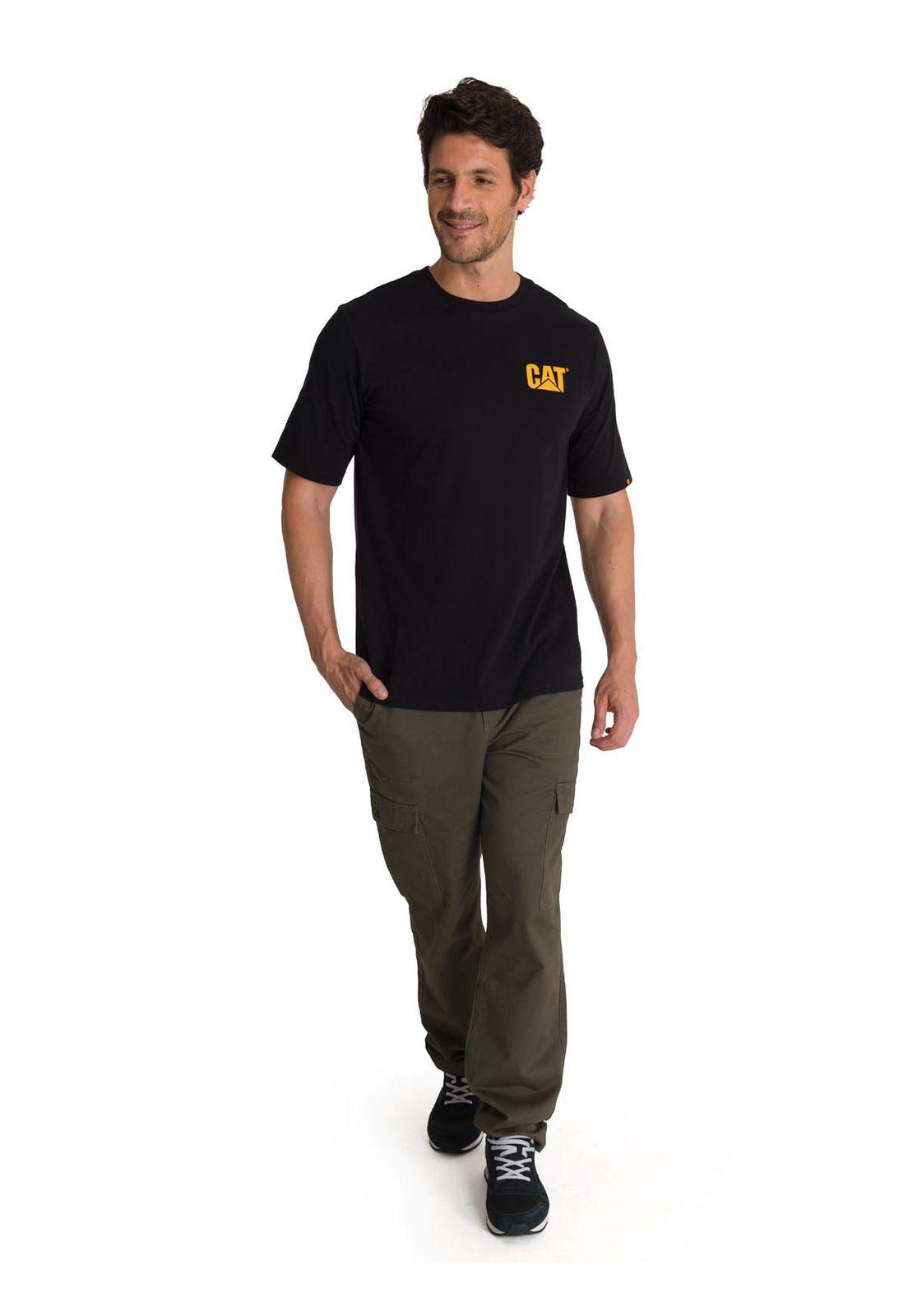 Polera Manga Corta Hombre Diseño Hard Work Negro-5