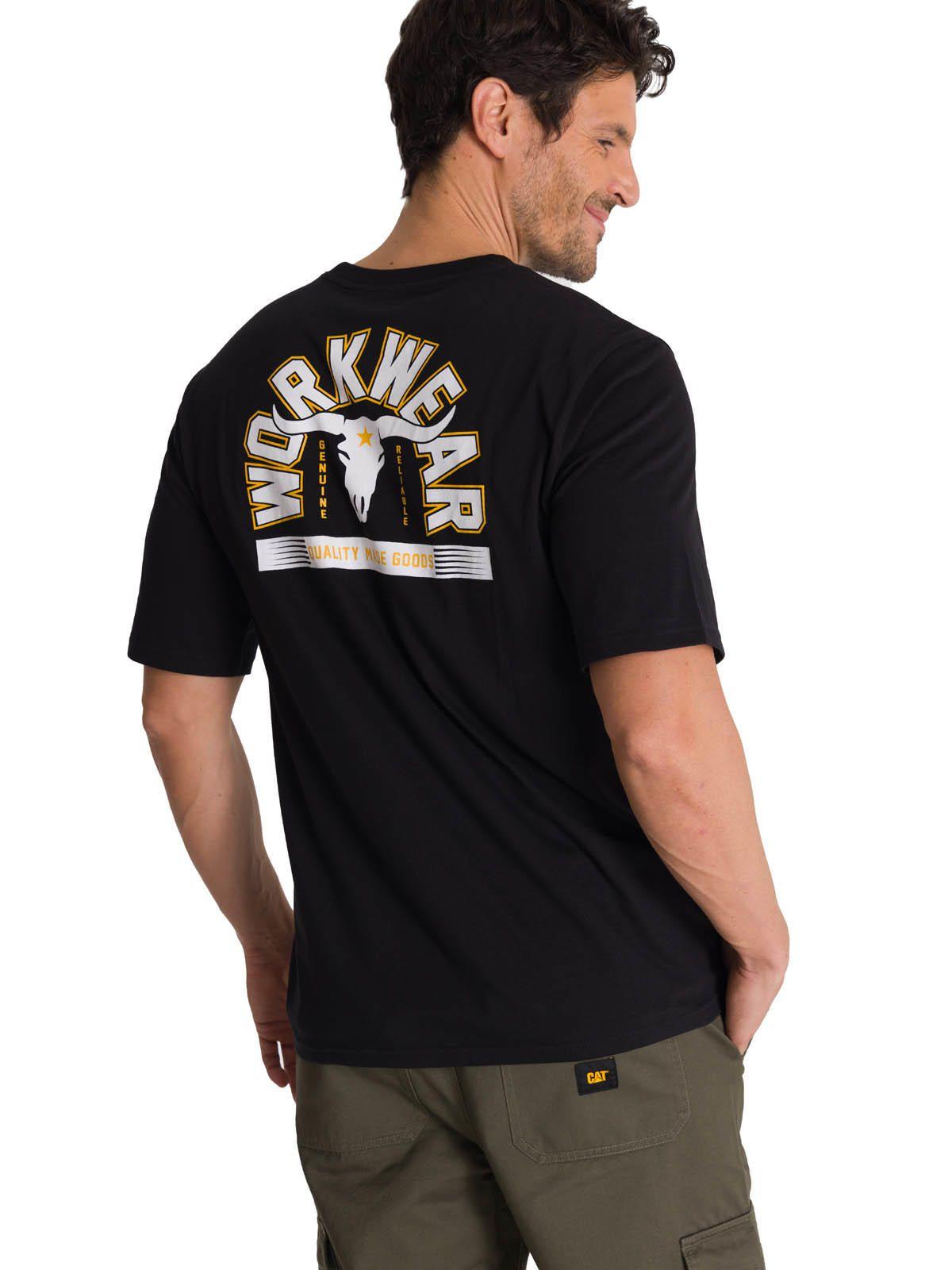 Polera Manga Corta Hombre Diseño Hard Work Negro-3