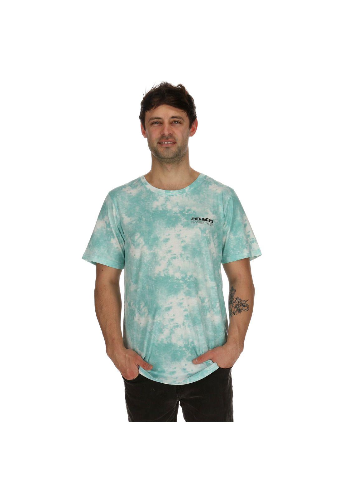 Polera M/C Masculino Tie Dye Celeste Burton-0