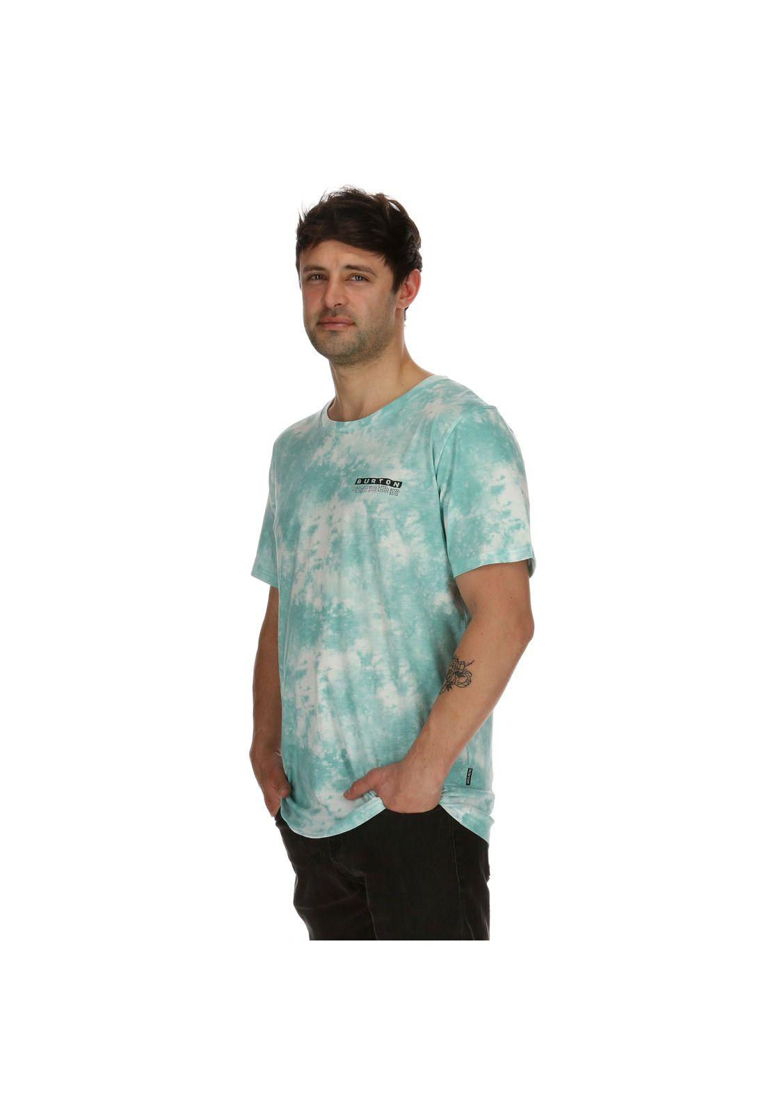 Polera M/C Masculino Tie Dye Celeste Burton-1