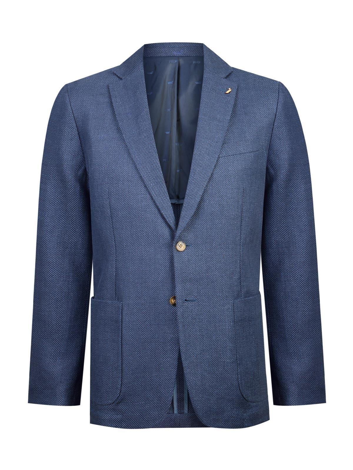 Chaqueta Lino Orgánico Hombre Salento Azul-0