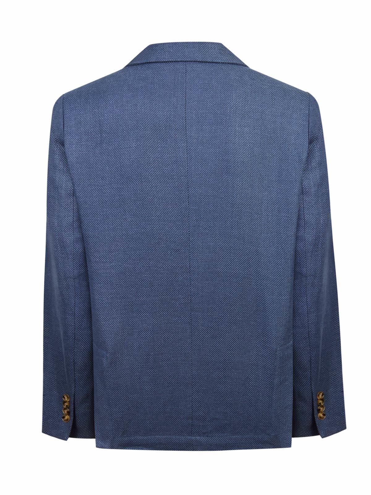 Chaqueta Lino Orgánico Hombre Salento Azul-1