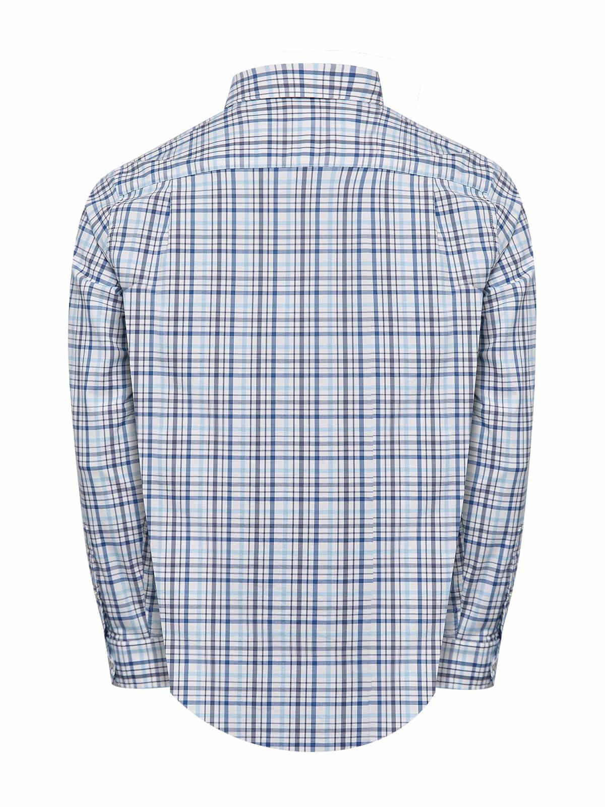 Camisa Algodón Orgánico Hombre Mild Azul cuadros-1