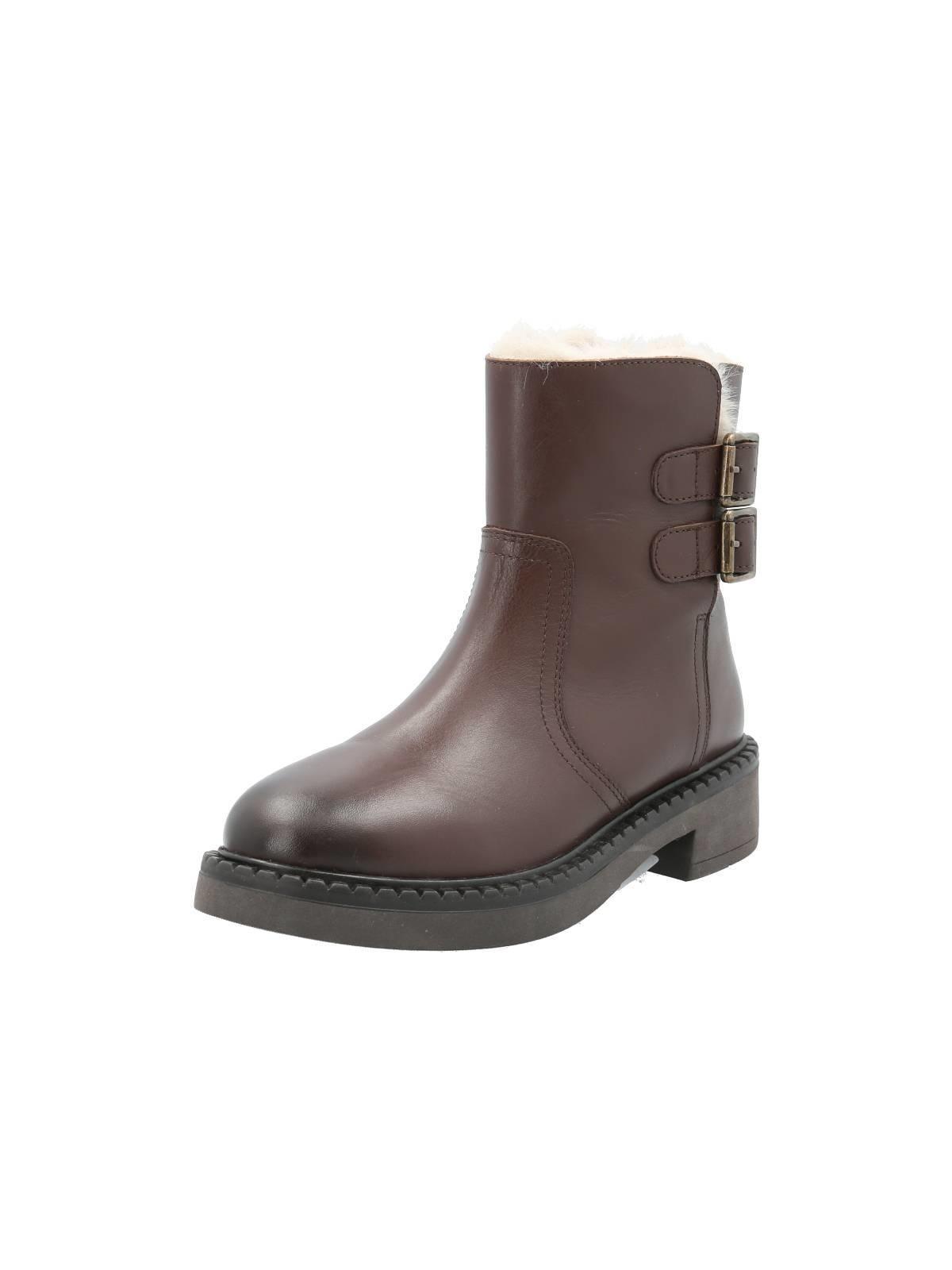 Botín Cuero Mujer Gorizia Café Oscuro-4