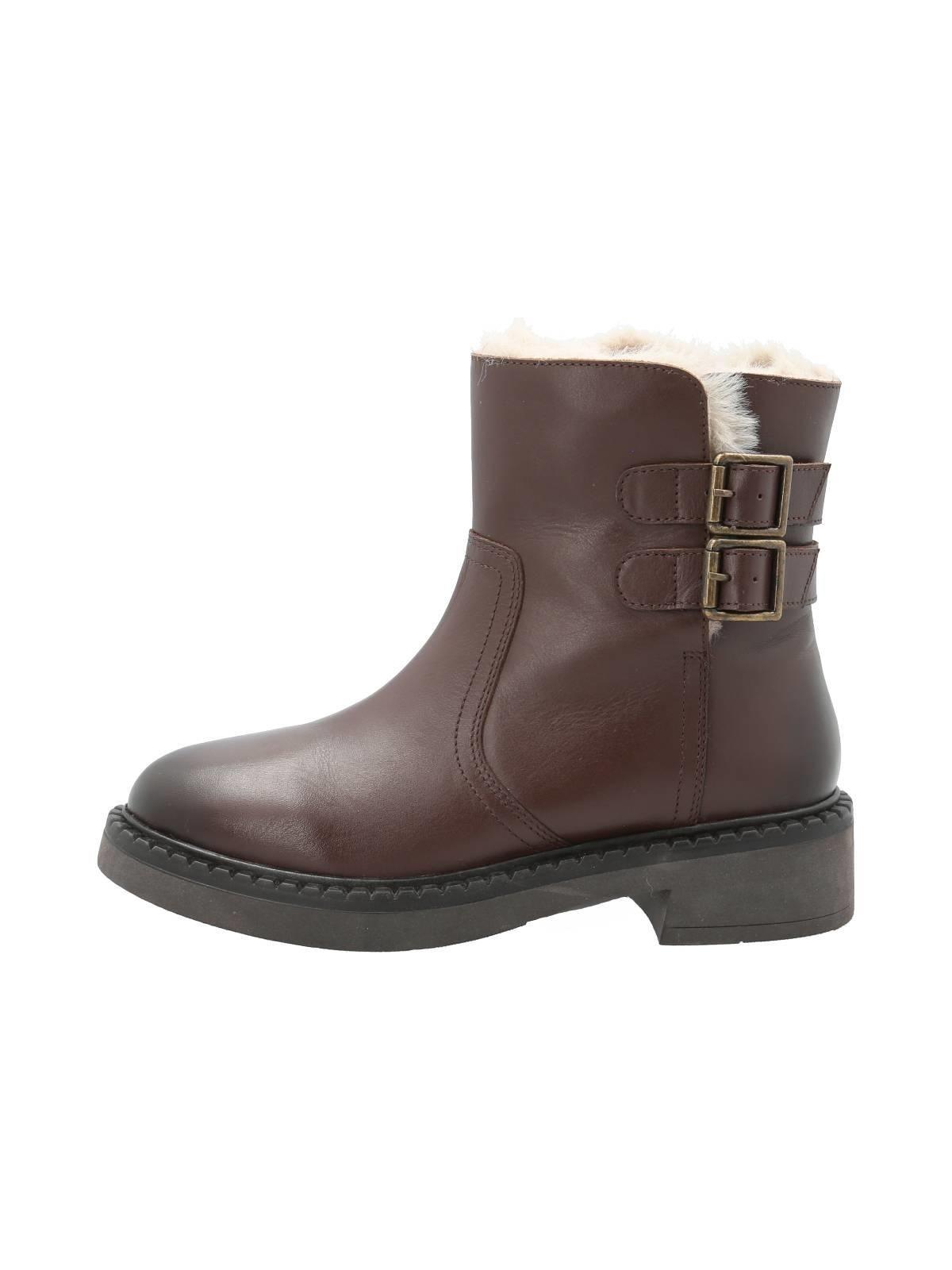 Botín Cuero Mujer Gorizia Café Oscuro-5