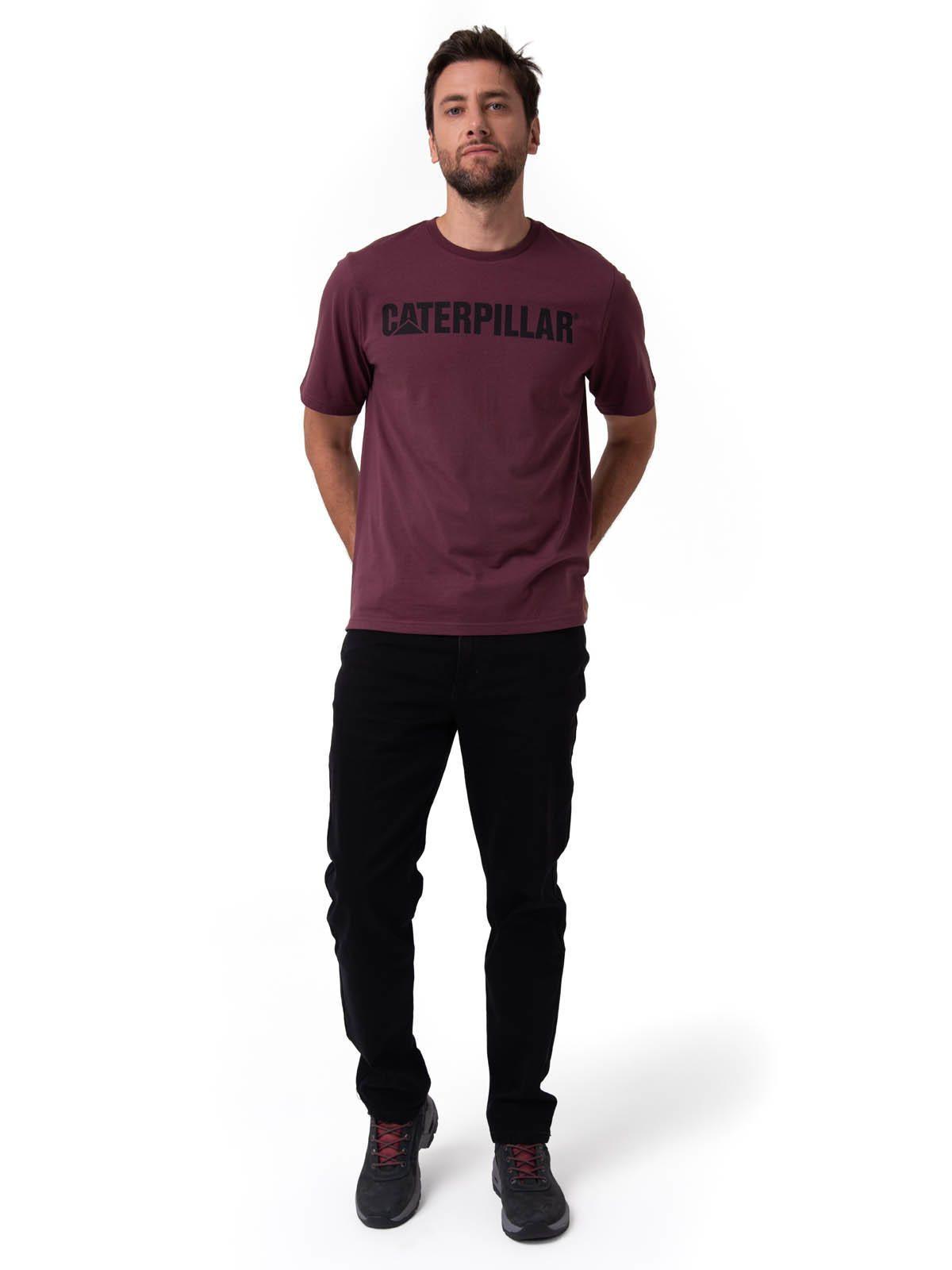 Polera Manga Corta Hombre Logo Granate-4