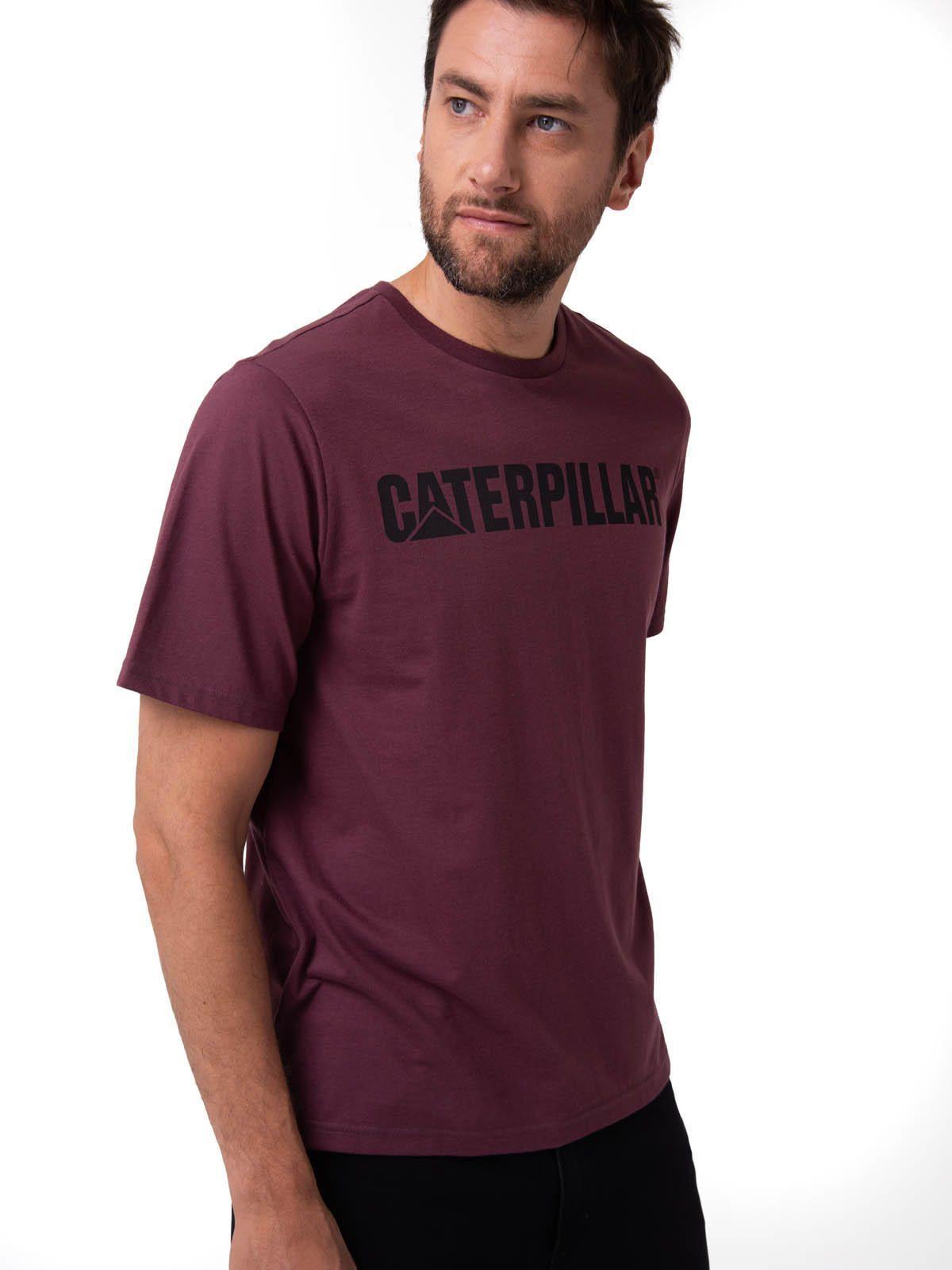 Polera Manga Corta Hombre Logo Granate-0
