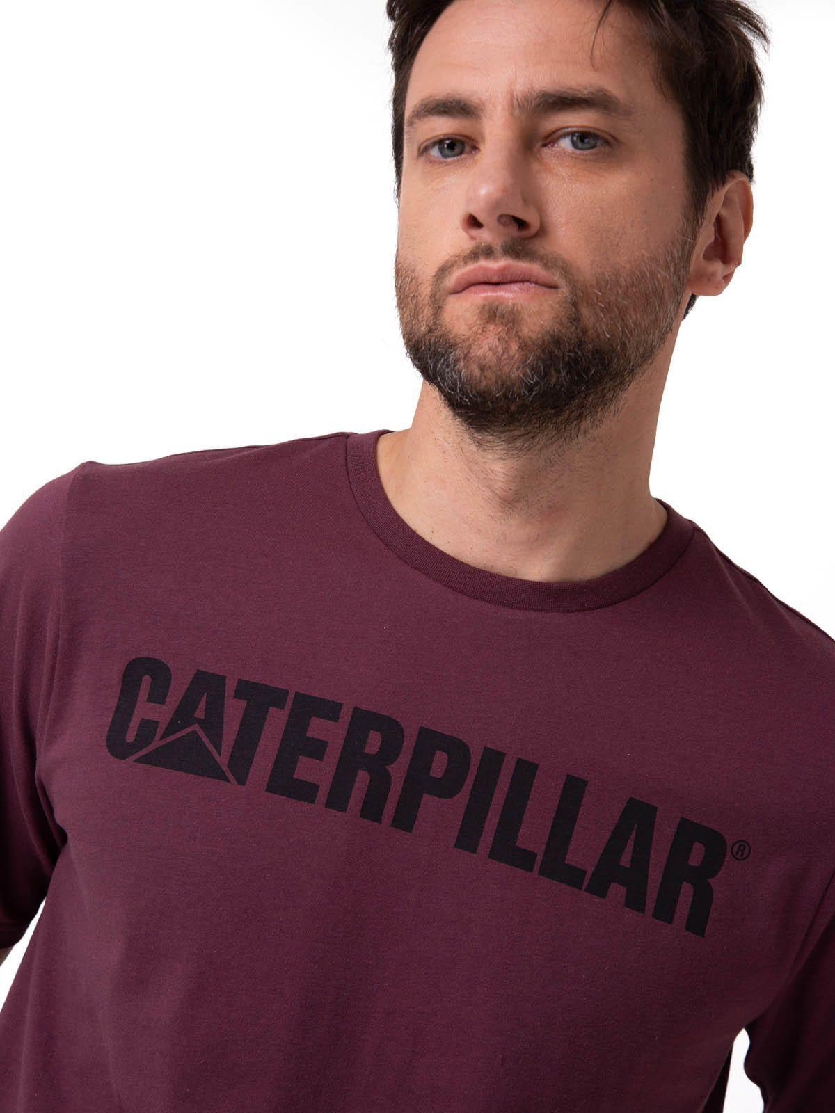 Polera Manga Corta Hombre Logo Granate-3