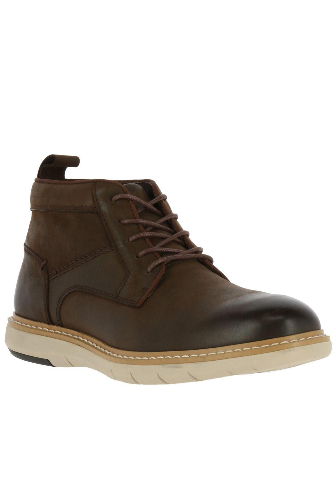 Botin Cuero Hombre Jackson Café-0