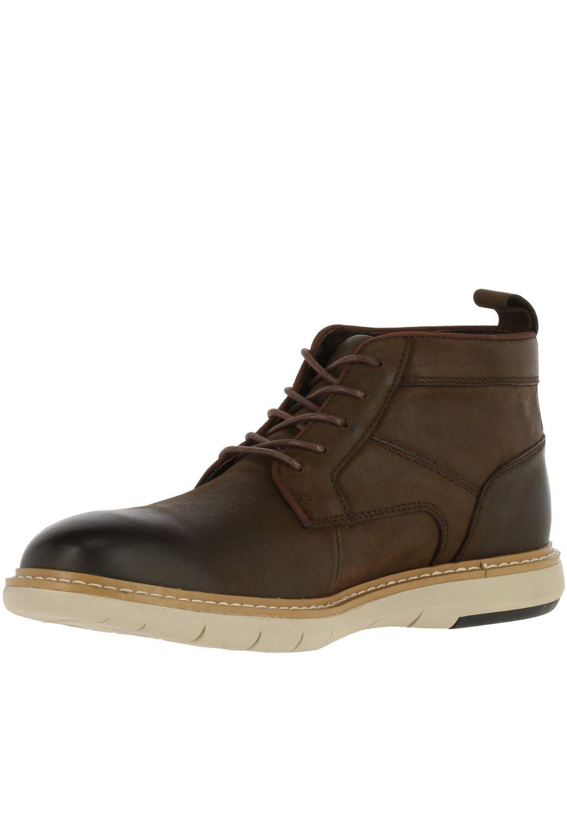 Botin Cuero Hombre Jackson Café-1