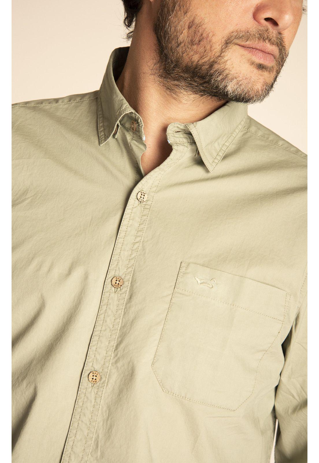 Camisa Algodón Orgánico Hombre Galiton Verde-3