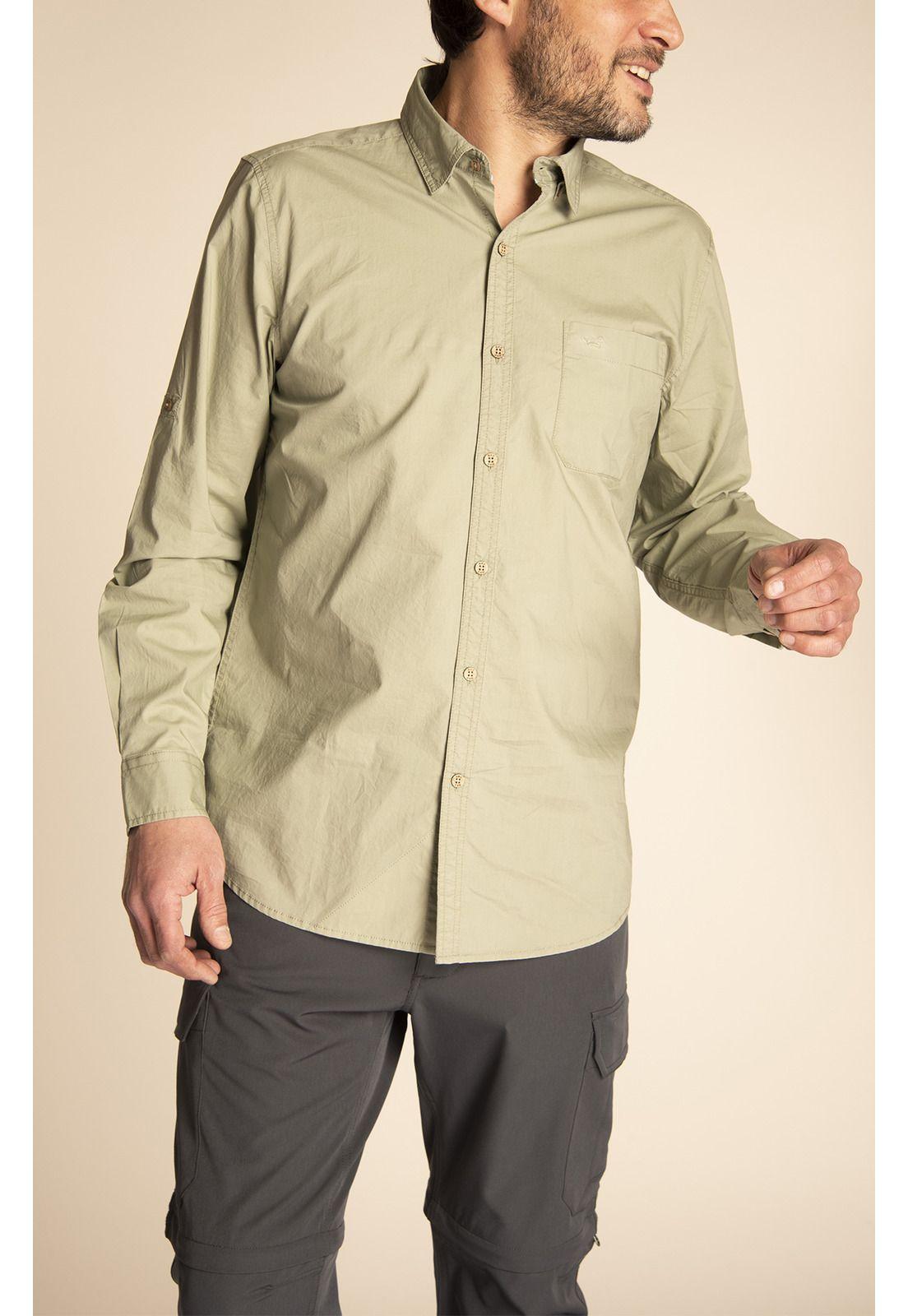 Camisa Algodón Orgánico Hombre Galiton Verde-5