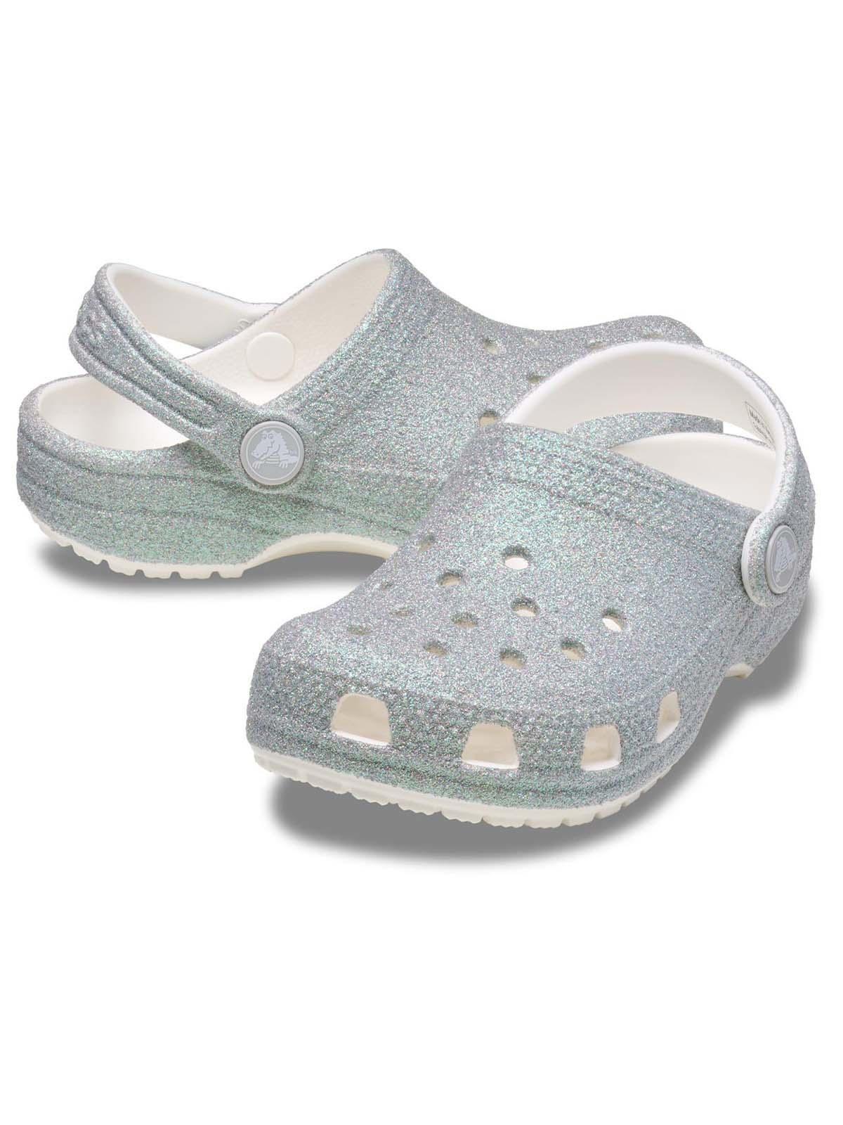Zueco Crocs Niño Classic Iridescent K Blanco-3