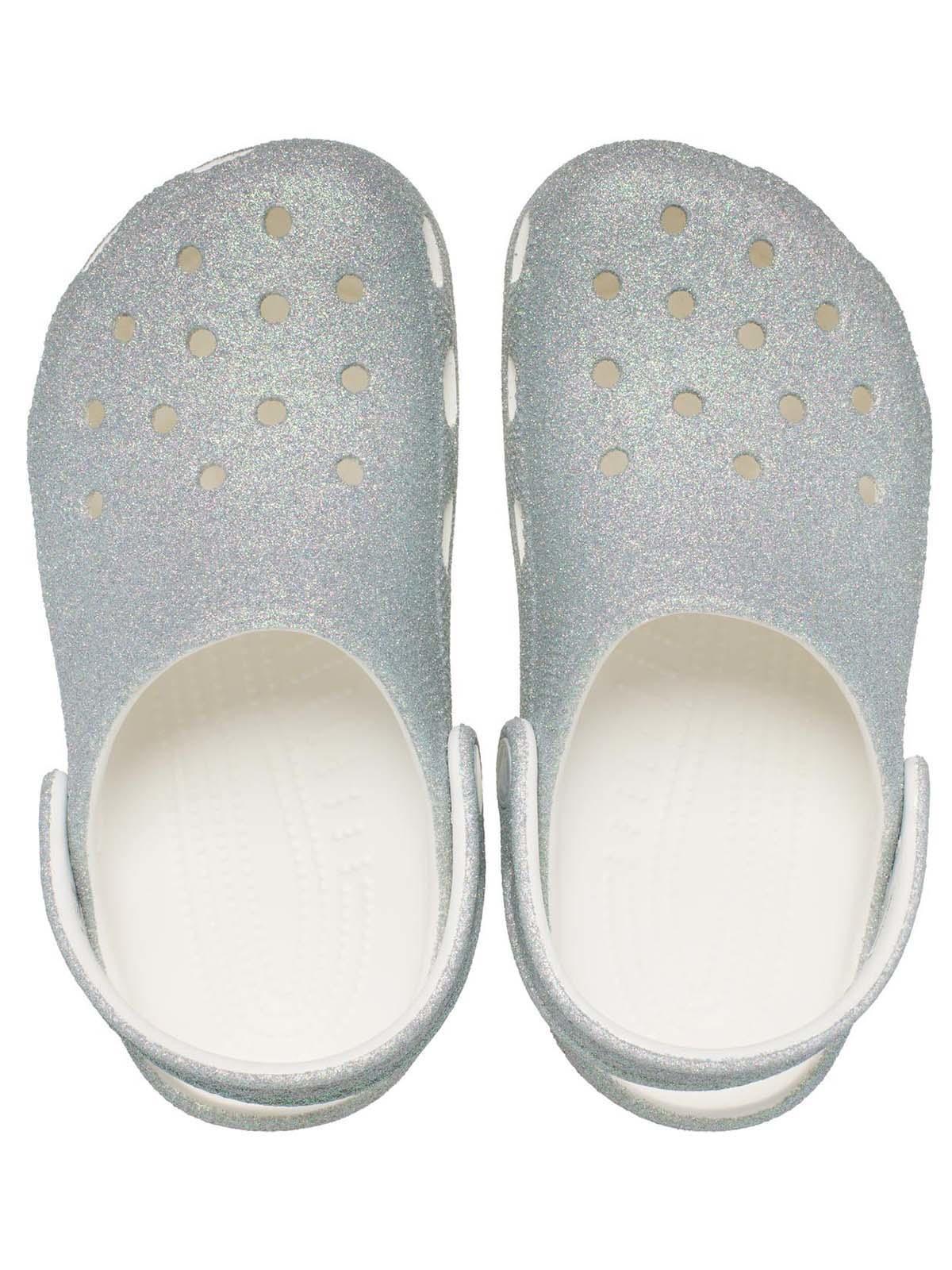 Zueco Crocs Niño Classic Iridescent K Blanco-4